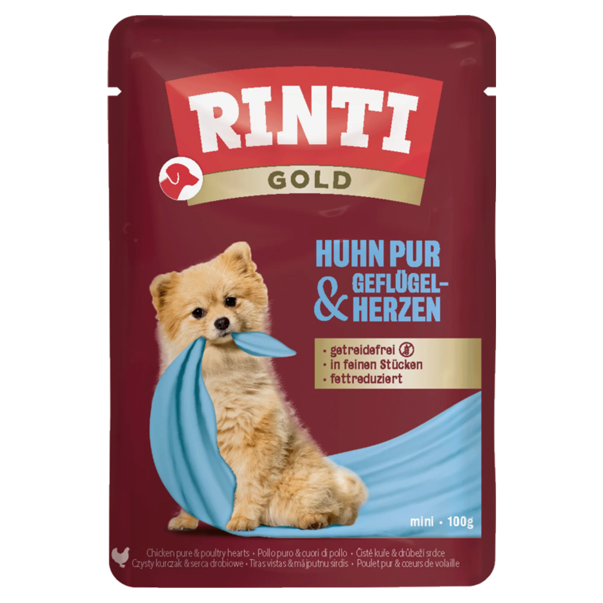 Rinti Gold Pouch Tavuklu Ve Ördekli Yetişkin Köpek Yaş Maması 100 G