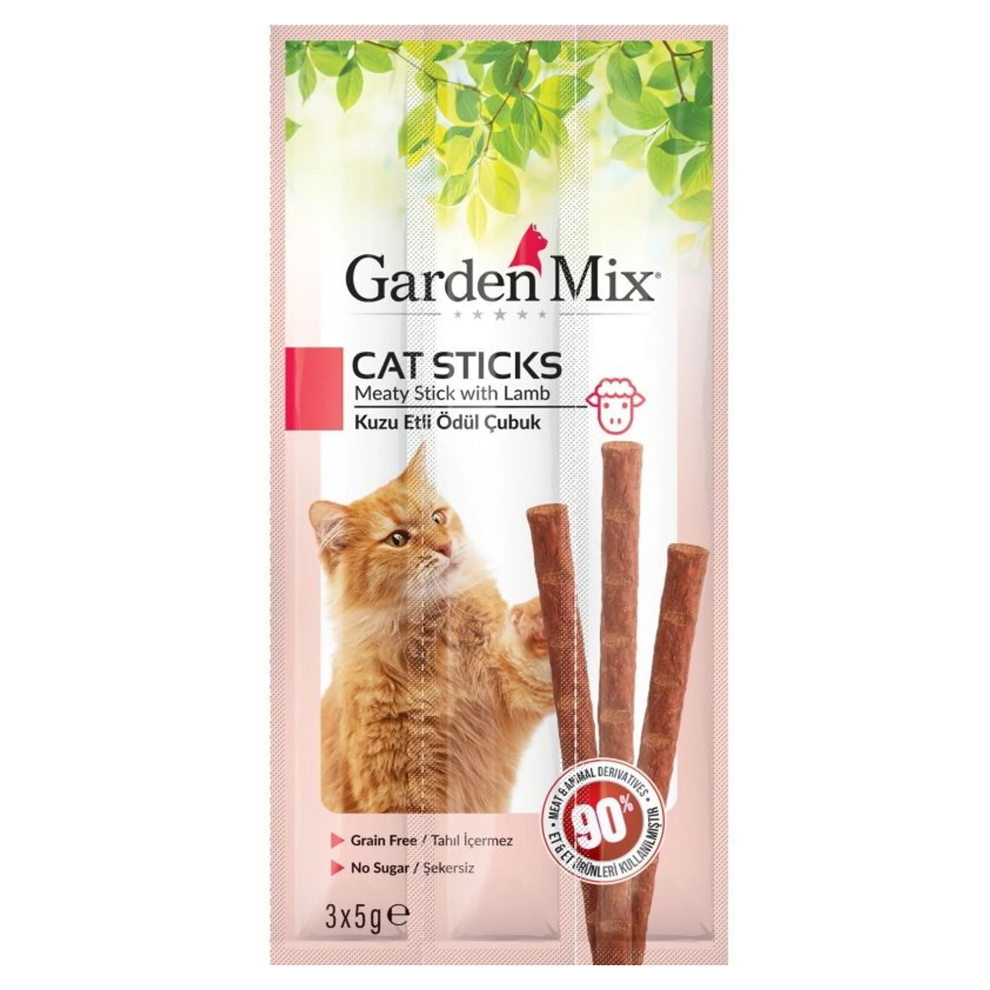 Garden Mix Garden Mix Kuzu Etli Stick Kedi Ödülü 3x5 G