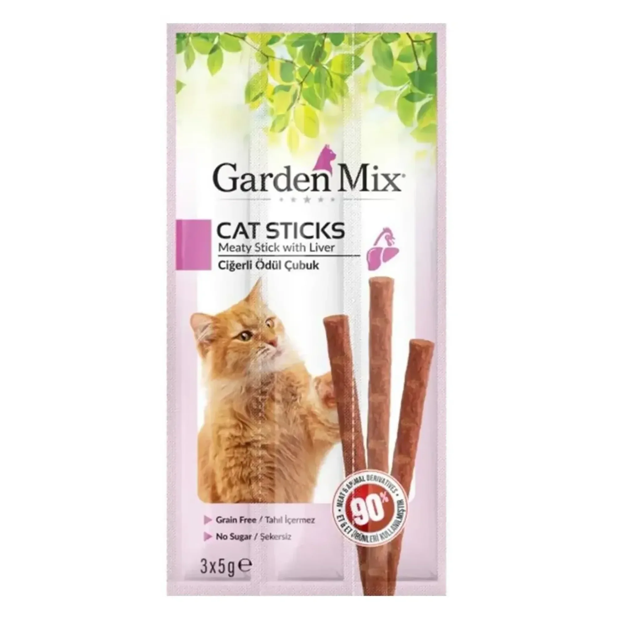 Garden Mix Garden Mix Ciğerli Kedi Stick Ödül 3x5 G 50'Li
