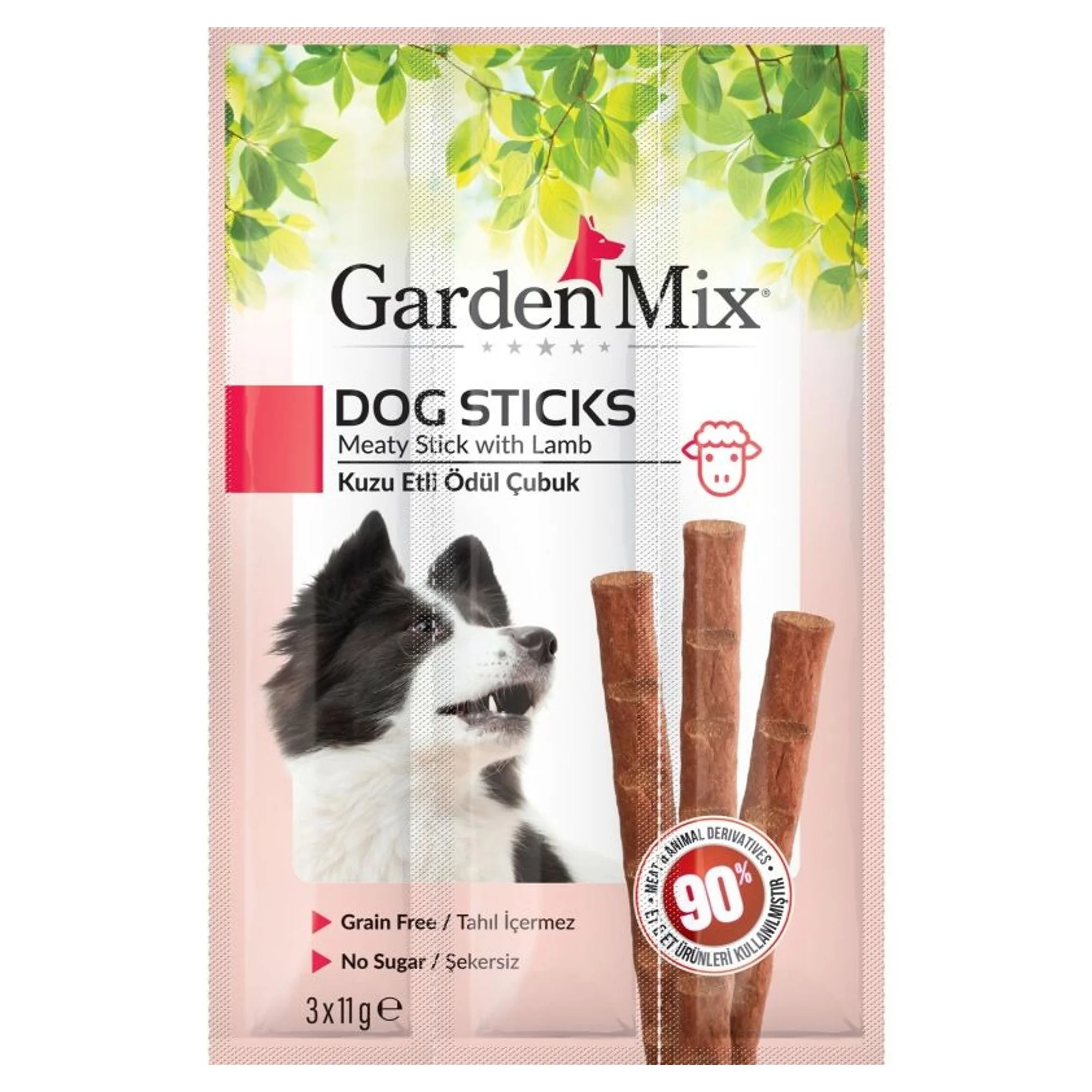 Garden Mix Garden Mix Kuzu Etli Stick Köpek Ödülü 3x11 G