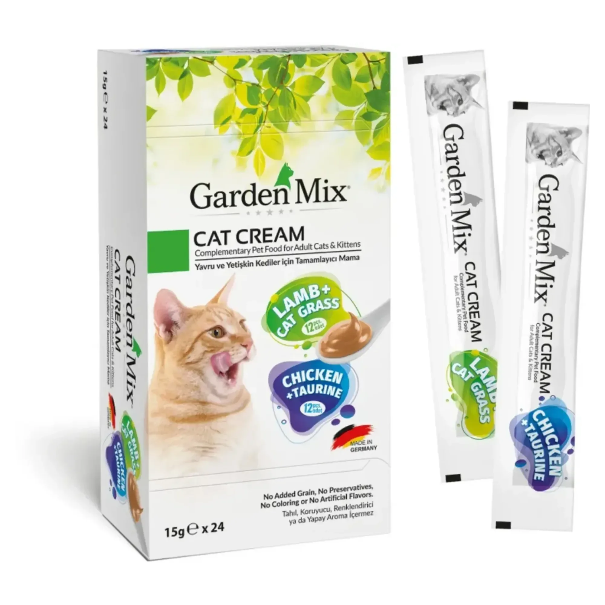 Garden Mix Garden Mix Tavuk ve Kuzu Lezzetleri Karışık Krem Kedi Maması 24x15 G