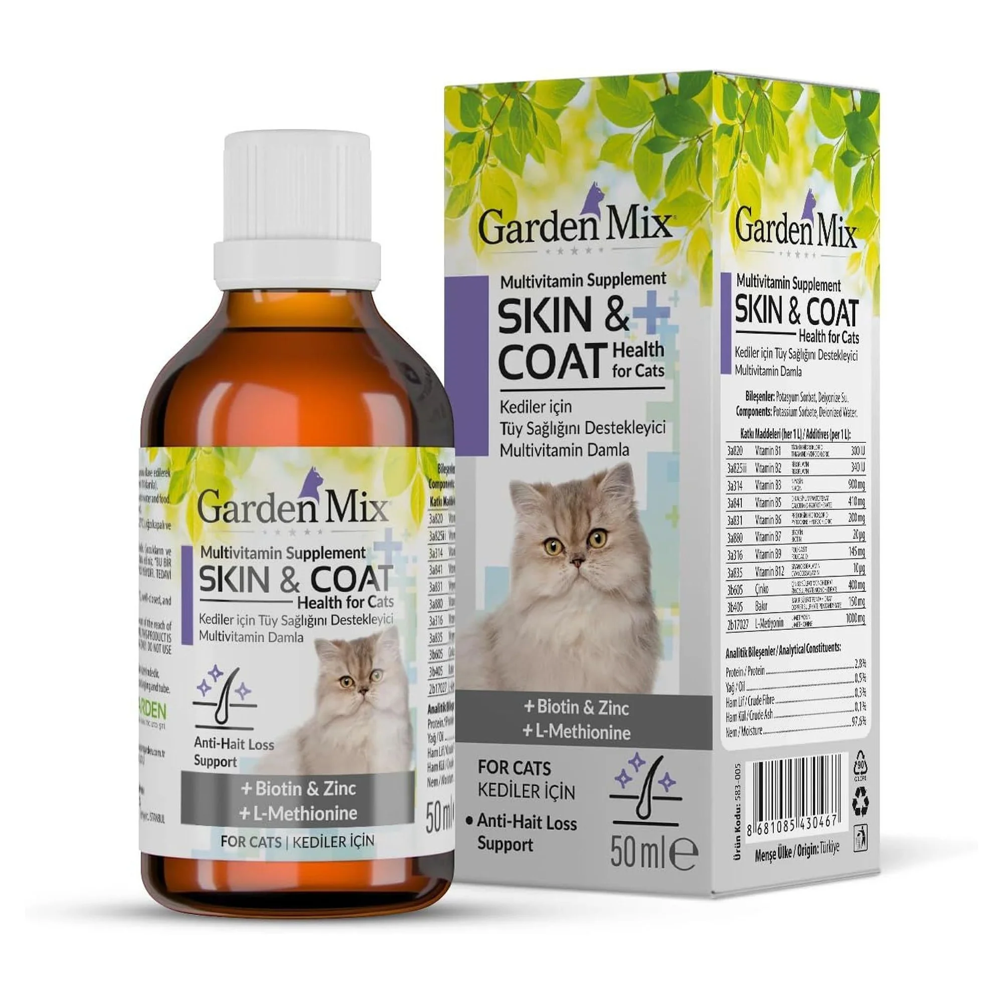 Garden Mix Kedi Tüy Sağlığı Damlası 50 mL