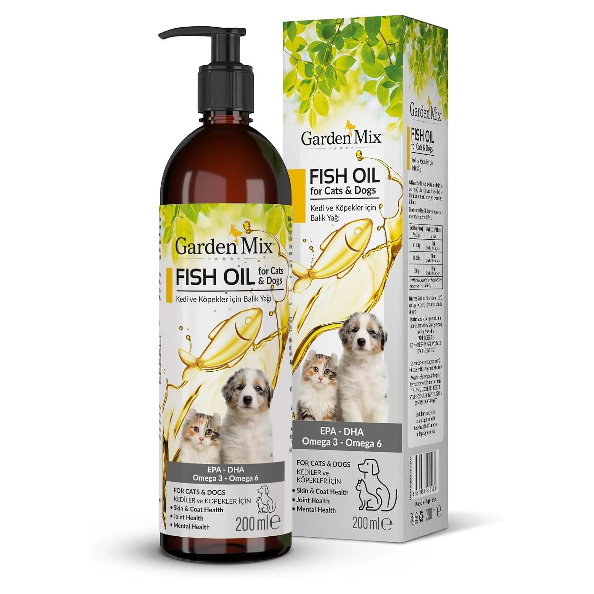 Garden Mix Kedi ve Köpek Somon Yağı 200 mL