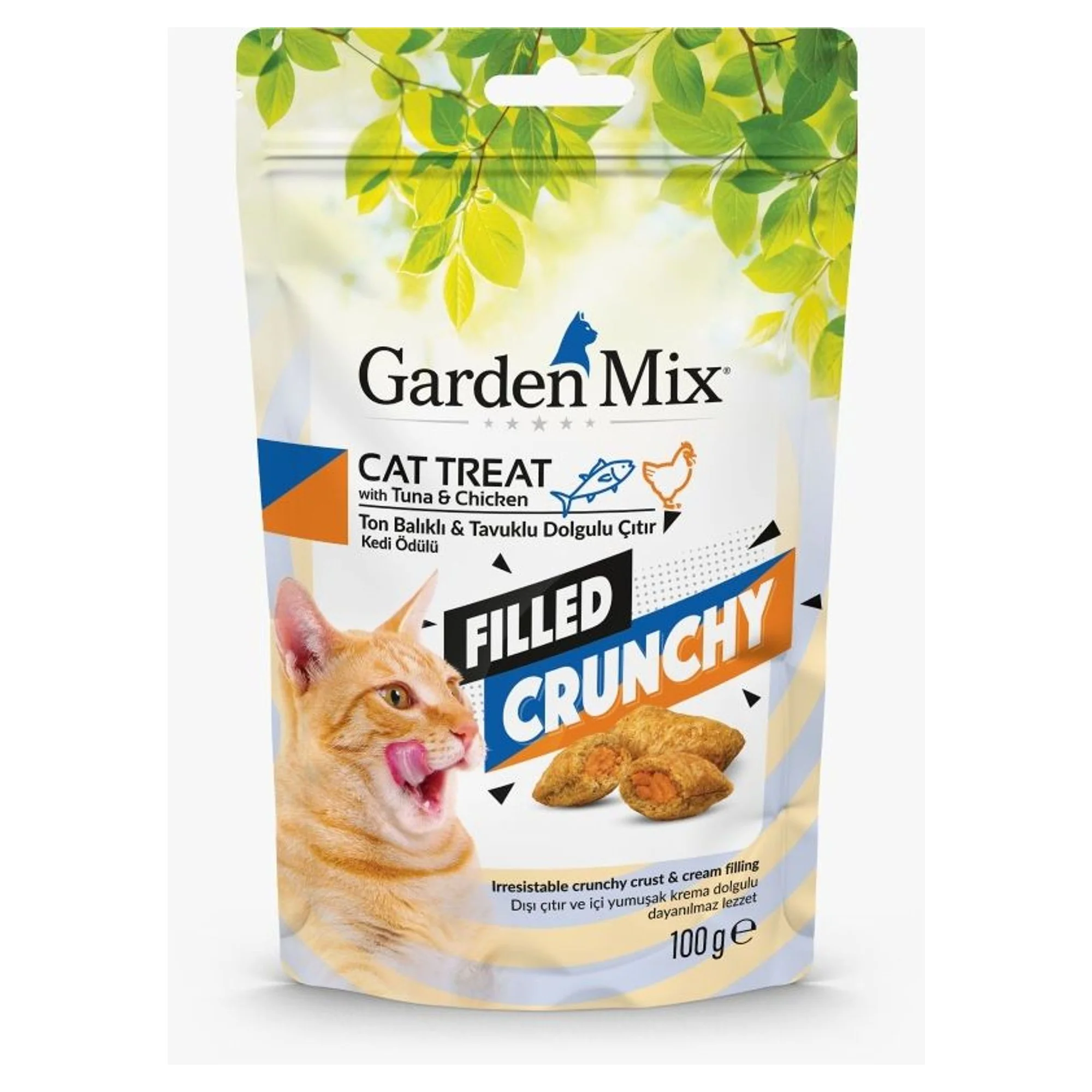 Garden Mix Ton Balığı ve Tavuklu Dolgulu Kedi Ödül Maması 100 G