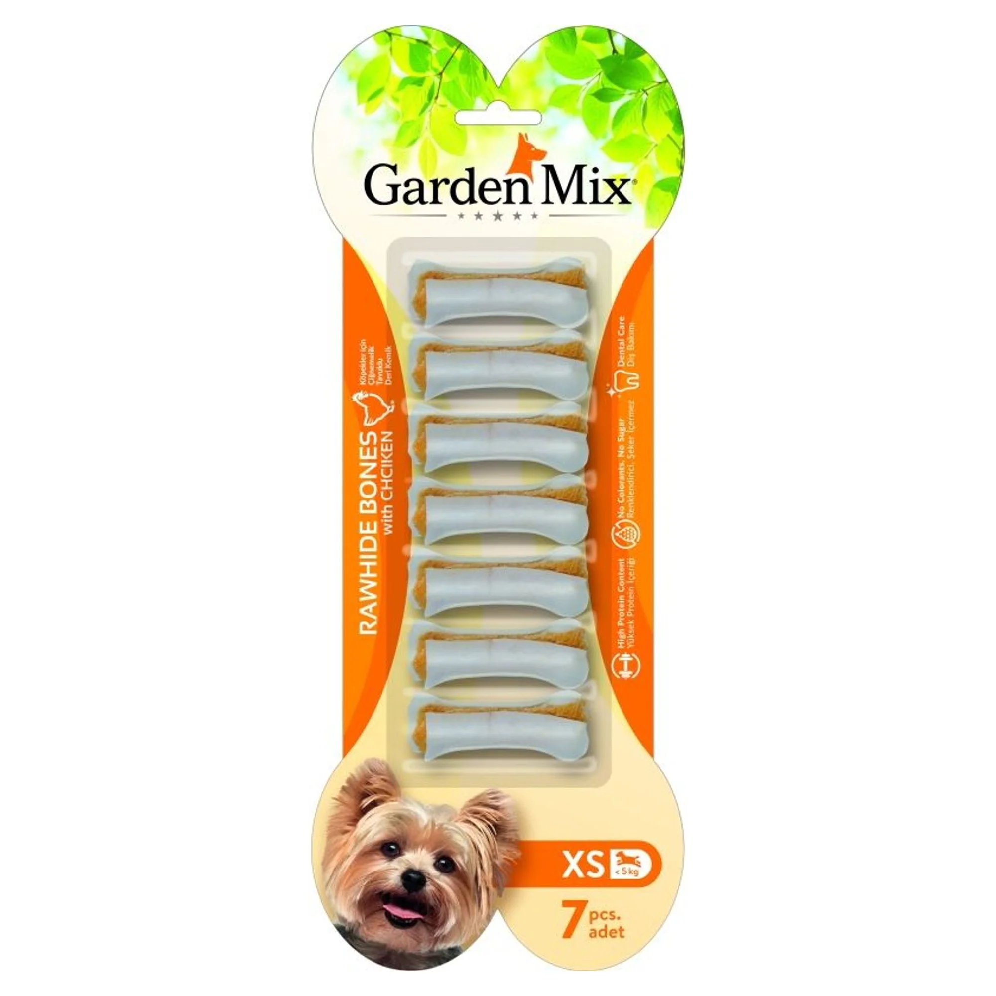 Garden Mix Tavuklu Ödül Köpek Kemiği 7'li 6.3 CM 140 G