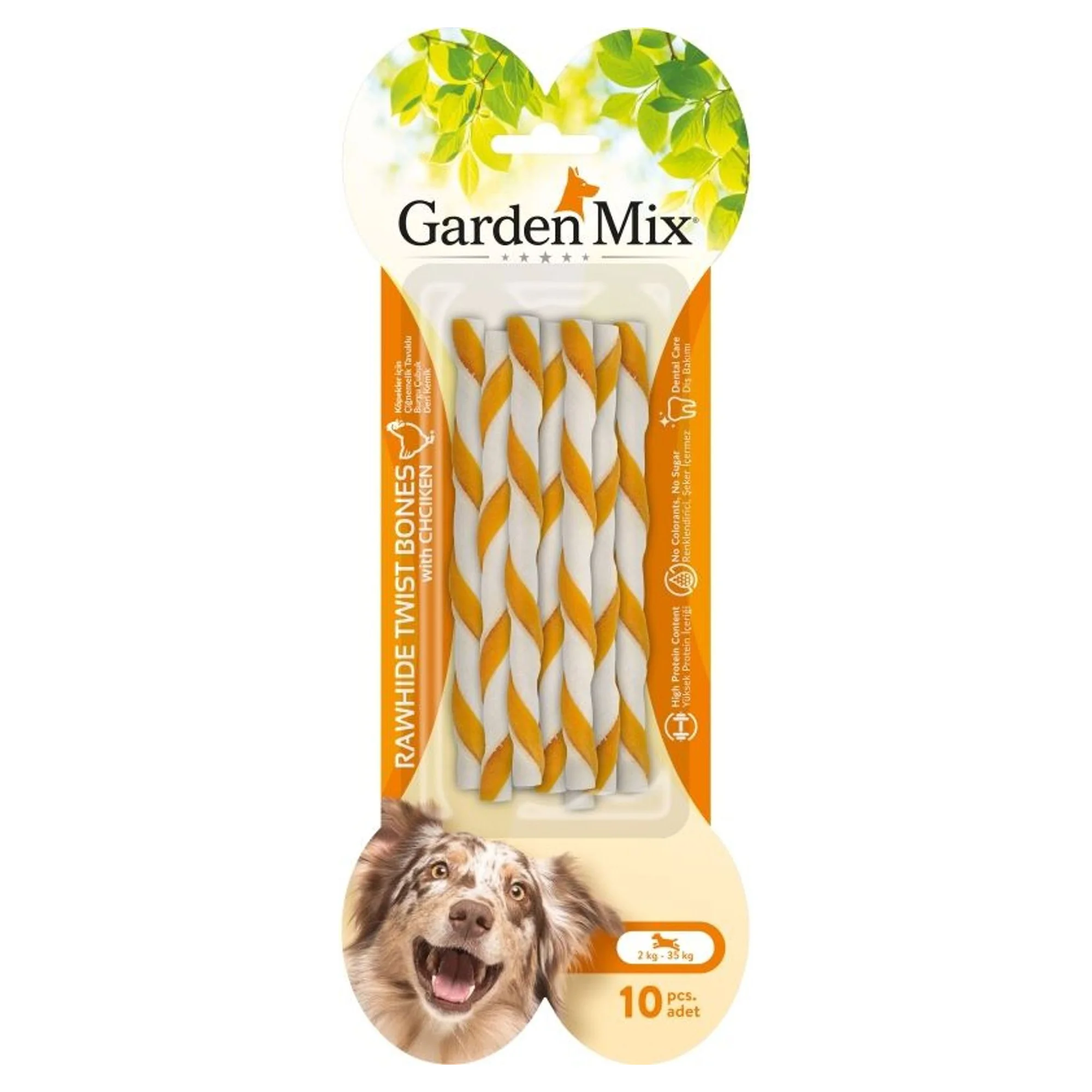 Garden Mix Tavuklu Burgu Çubuk Köpek Ödül Maması 10'lu 70 G