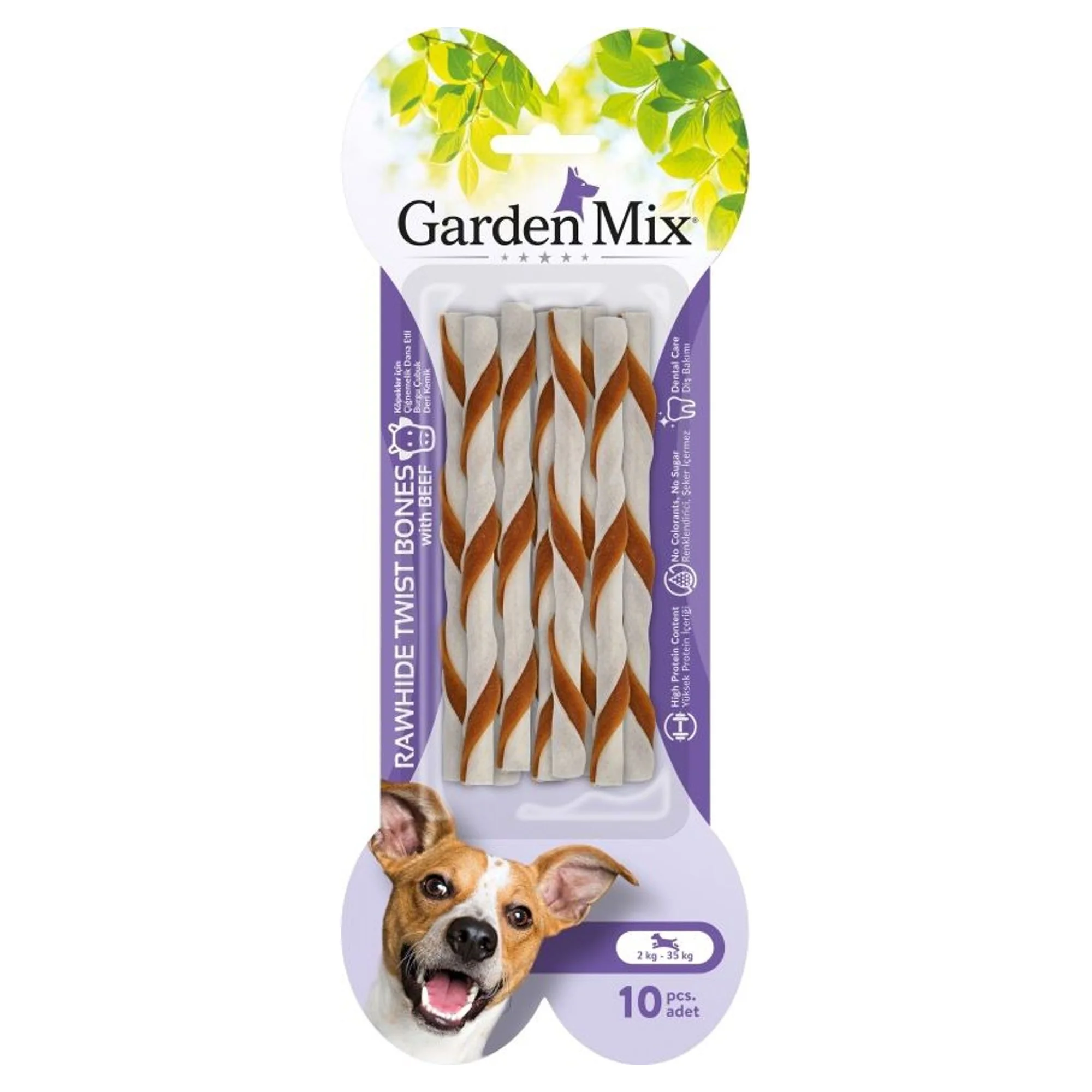 Garden Mix Dana Etli Burgu Çubuk Köpek Ödül Maması 10'lu 70 G