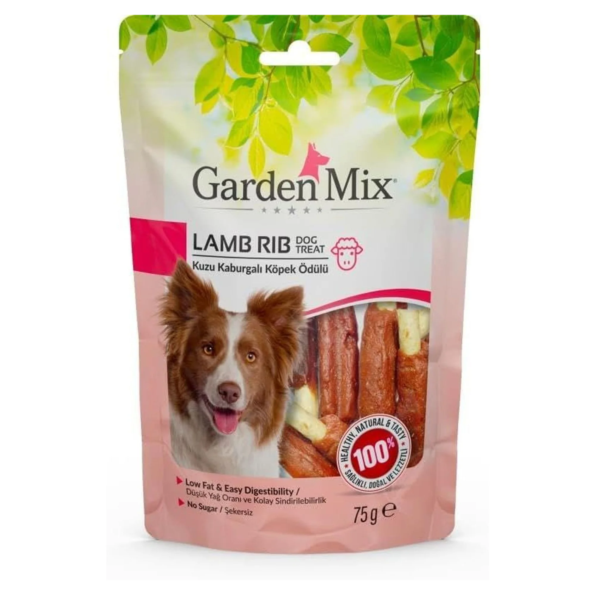 Garden Mix Kuzu Kaburgalı Köpek Ödülü 75G