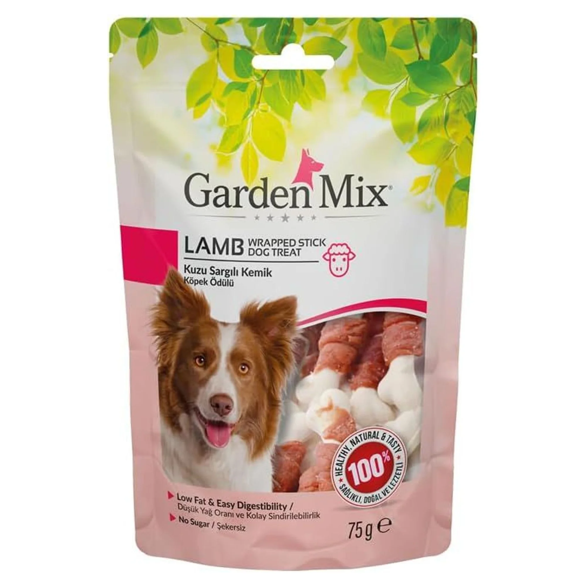 Garden Mix Kuzu Sargılı Kemik Köpek Ödülü 75 G