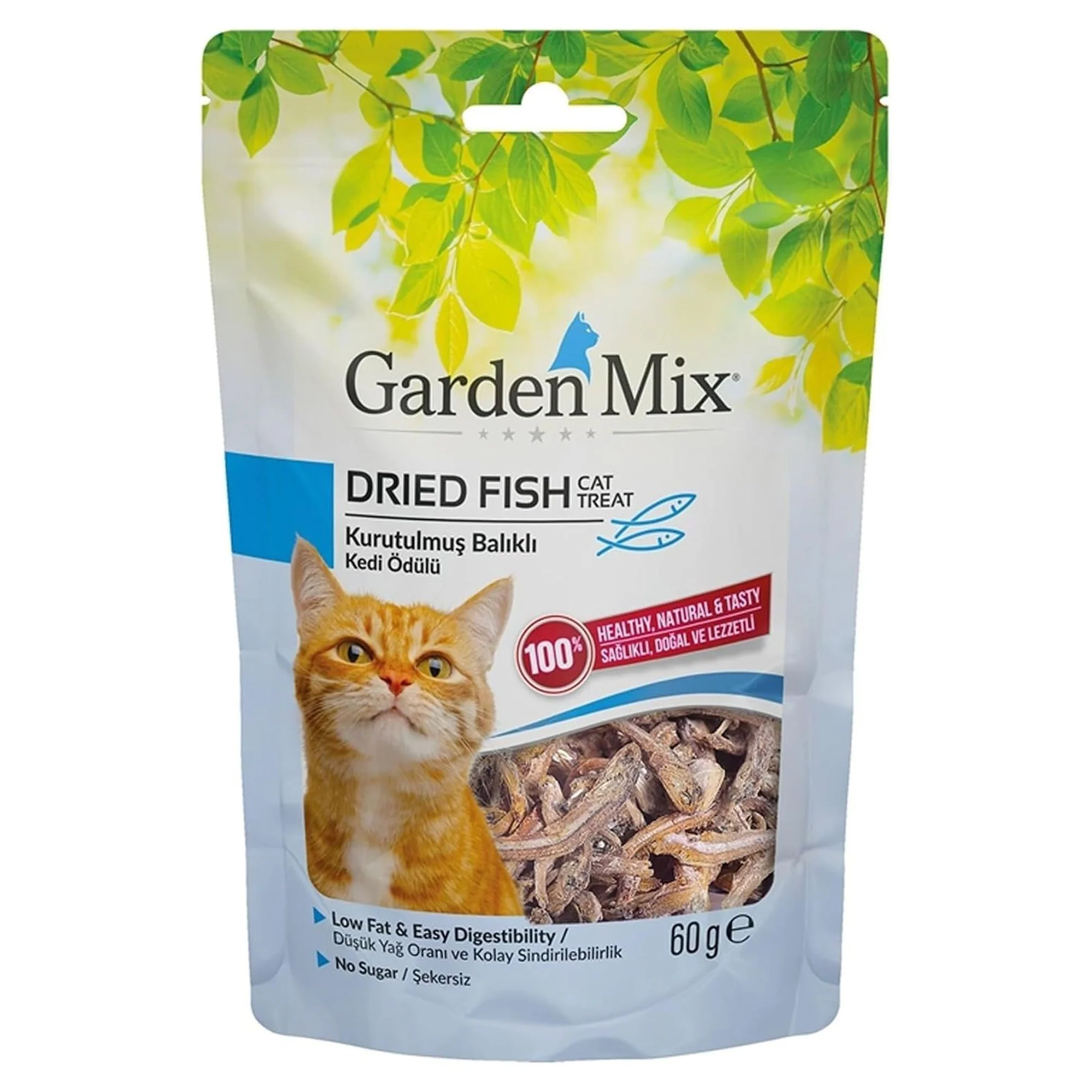 Garden Mix Kurutulmuş Balıklı Kedi Ödülü 60 G