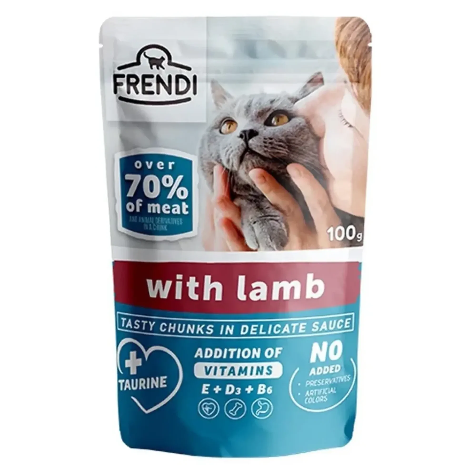 Frendi Frendi Kuzu Soslu Yetişkin Kedi Yaş Mama 100 G