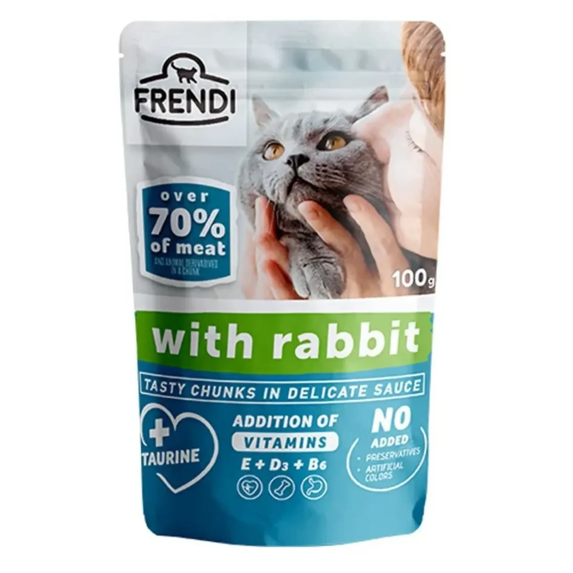 Frendi Frendi Tavşan Soslu Yetişkin Kedi Yaş Mama 100 G