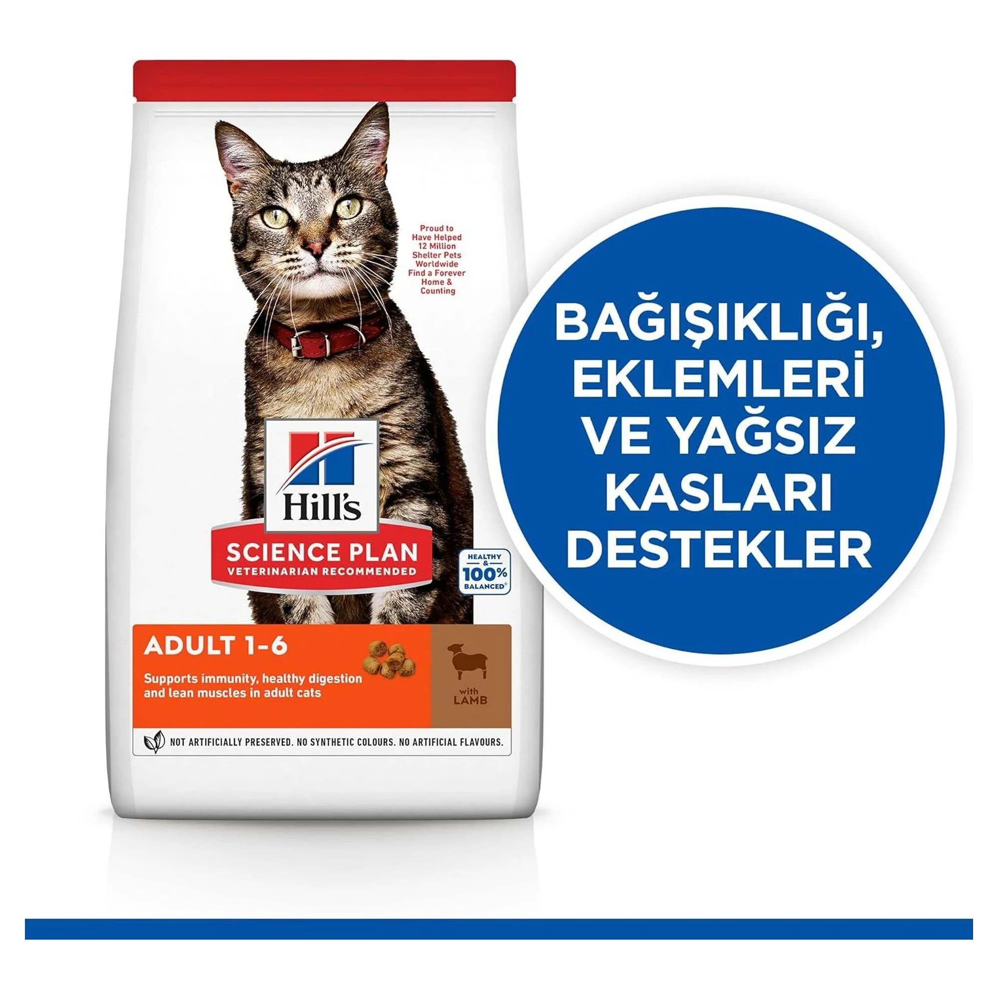 Hill's Science Plan Hill's Adult 1-6 Yaş Kuzulu Yetişkin Kedi Maması 3 KG — Normal, 3 kg — Görsel 2
