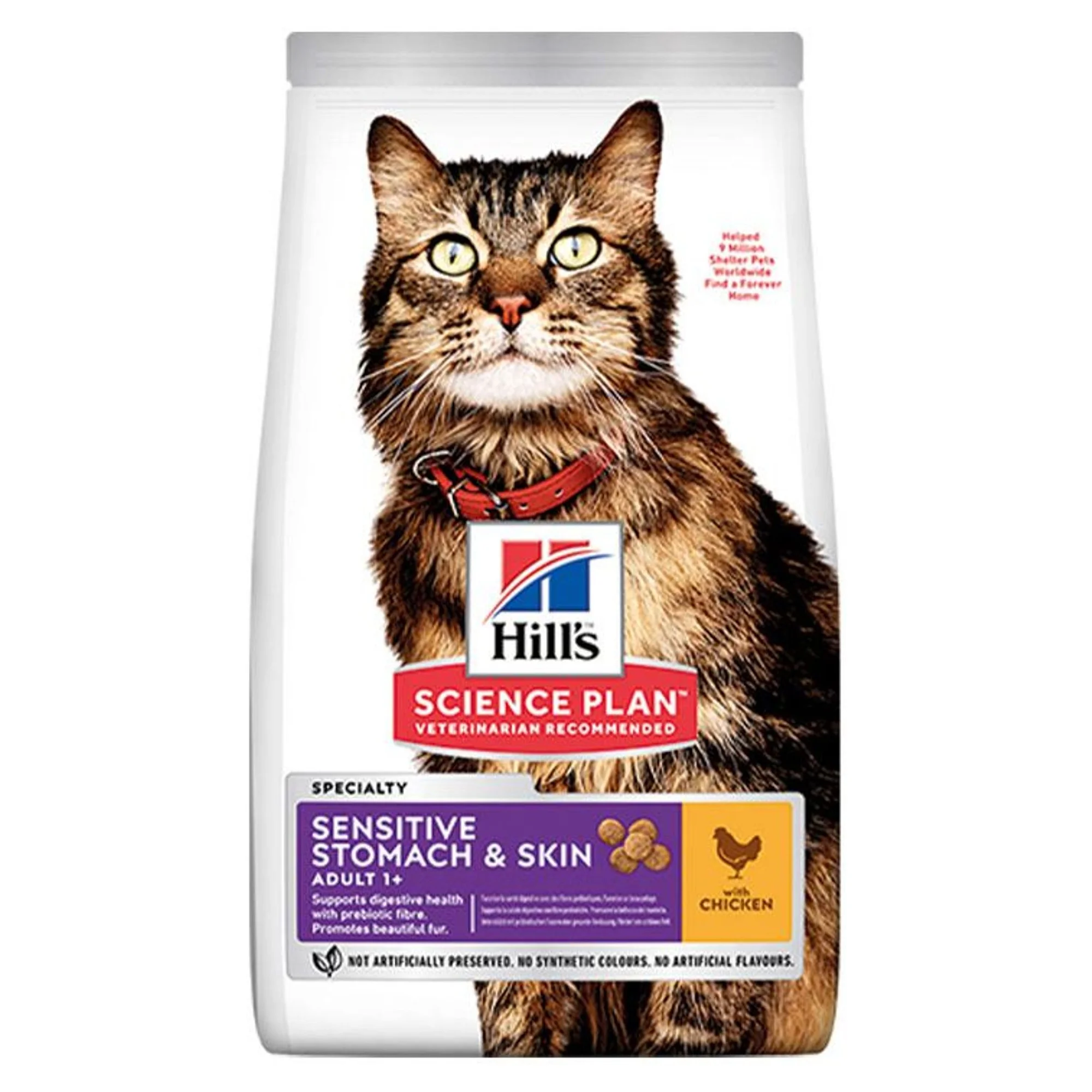 Hill's Science Plan Hill's Adult 1+ Yaş Hassas Cilt ve Sindirim İçin Tavuklu Yetişkin Kedi Maması  1.5 KG