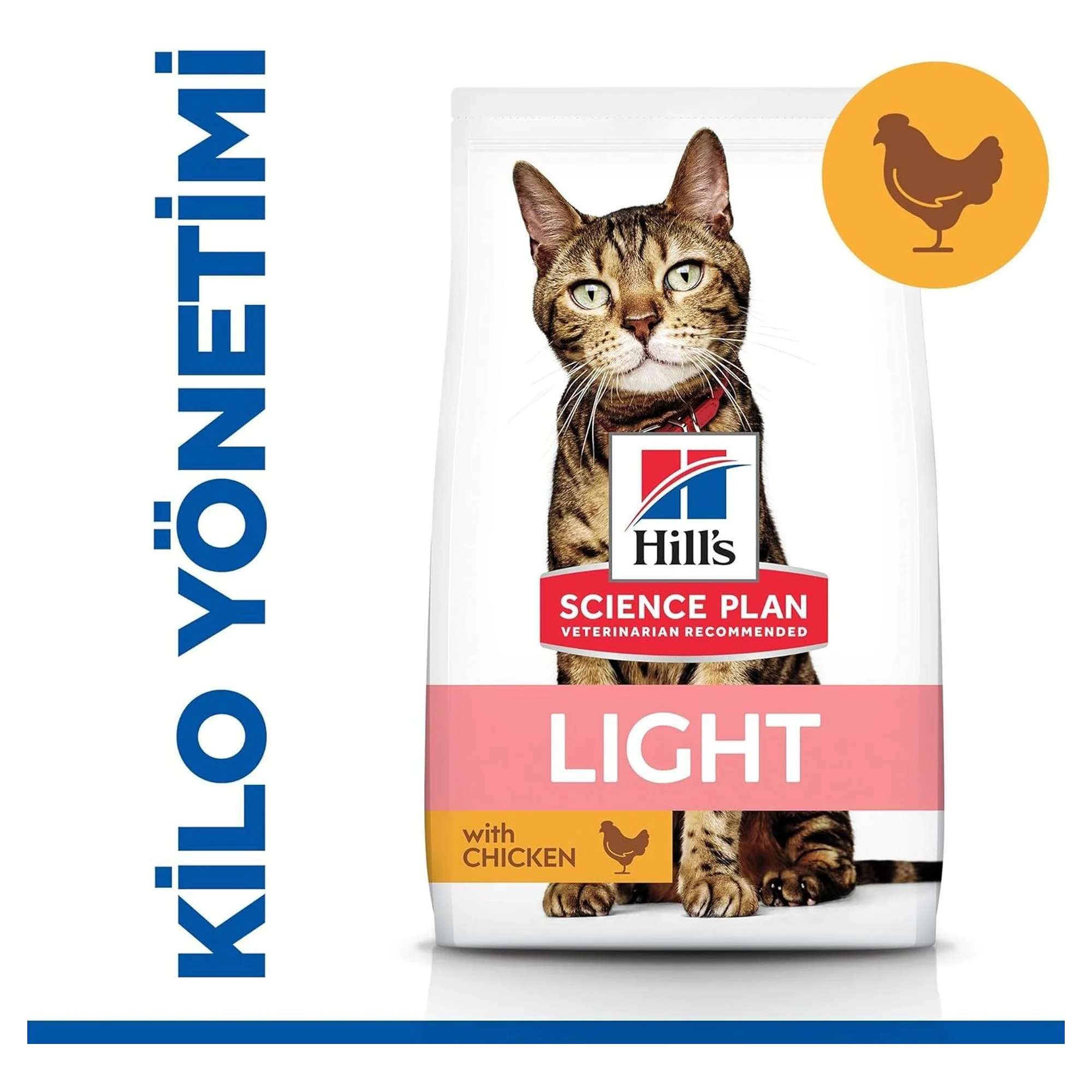 Hill's Science Plan Hill's Adult 1-6 Yaş Light Tavuklu Yetişkin Kedi Maması 1.5 KG — Diyet, 1.5 kg — Görsel 2