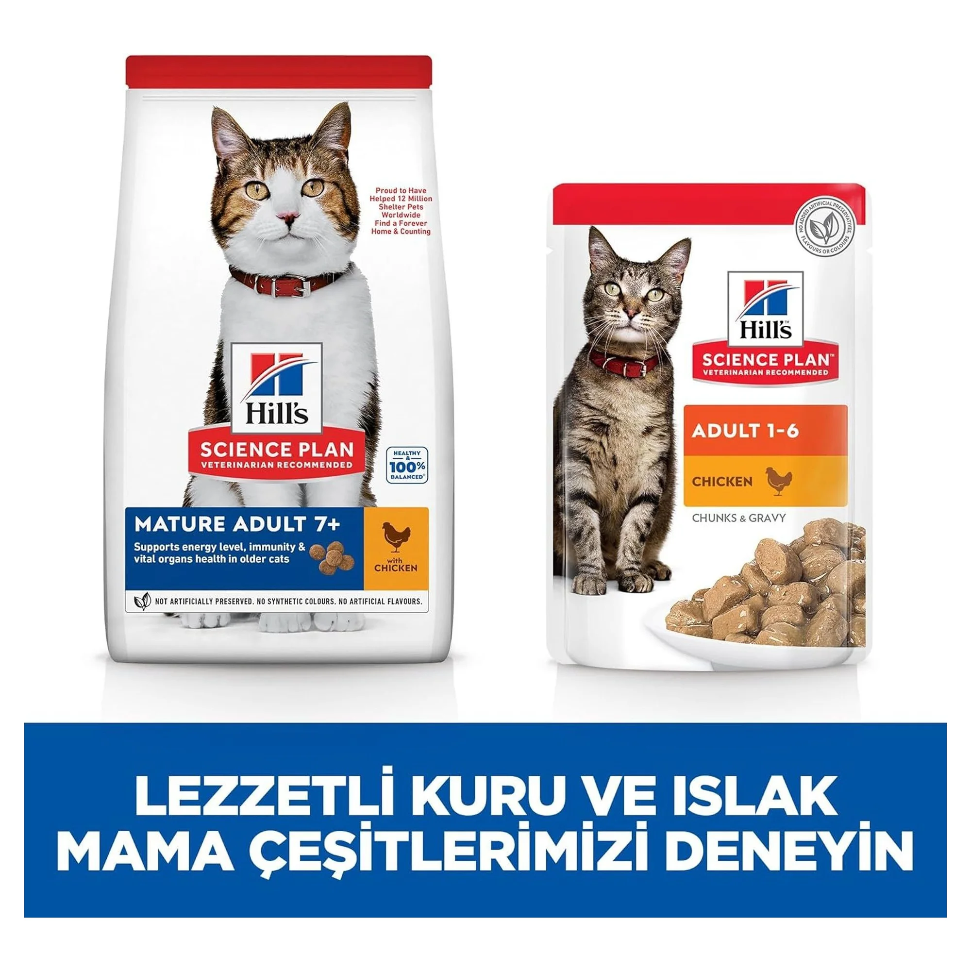 Hill's Science Plan Hill's Mature Adult 7+ Yaş Tavuklu Yetişkin Kedi Maması 3 KG — Normal, 3 kg — Görsel 5