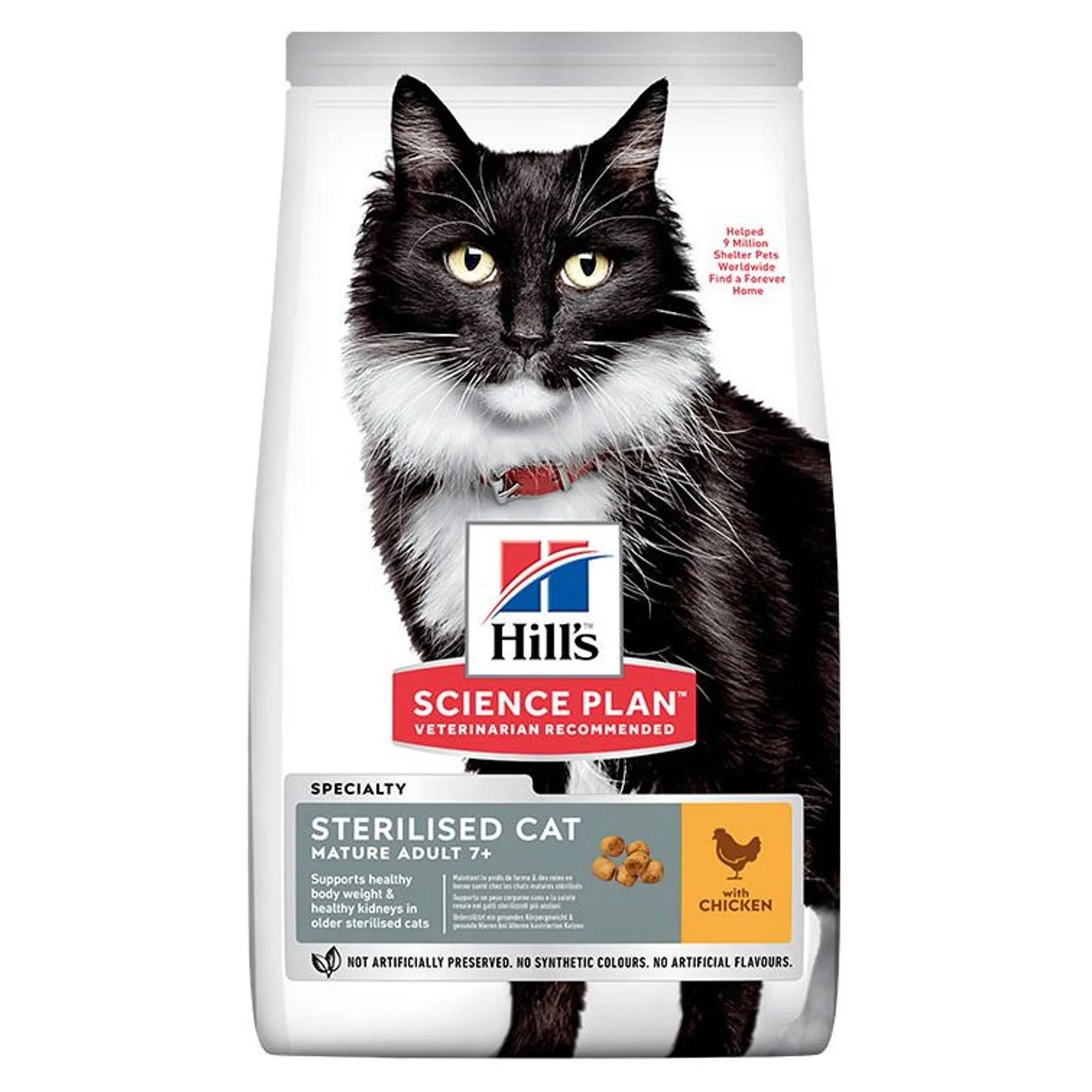Hill's Science Plan Hill's Mature Adult 7+ Yaş Tavuklu Kısırlaştırılmış Yaşlı Kedi Maması 1.5 KG