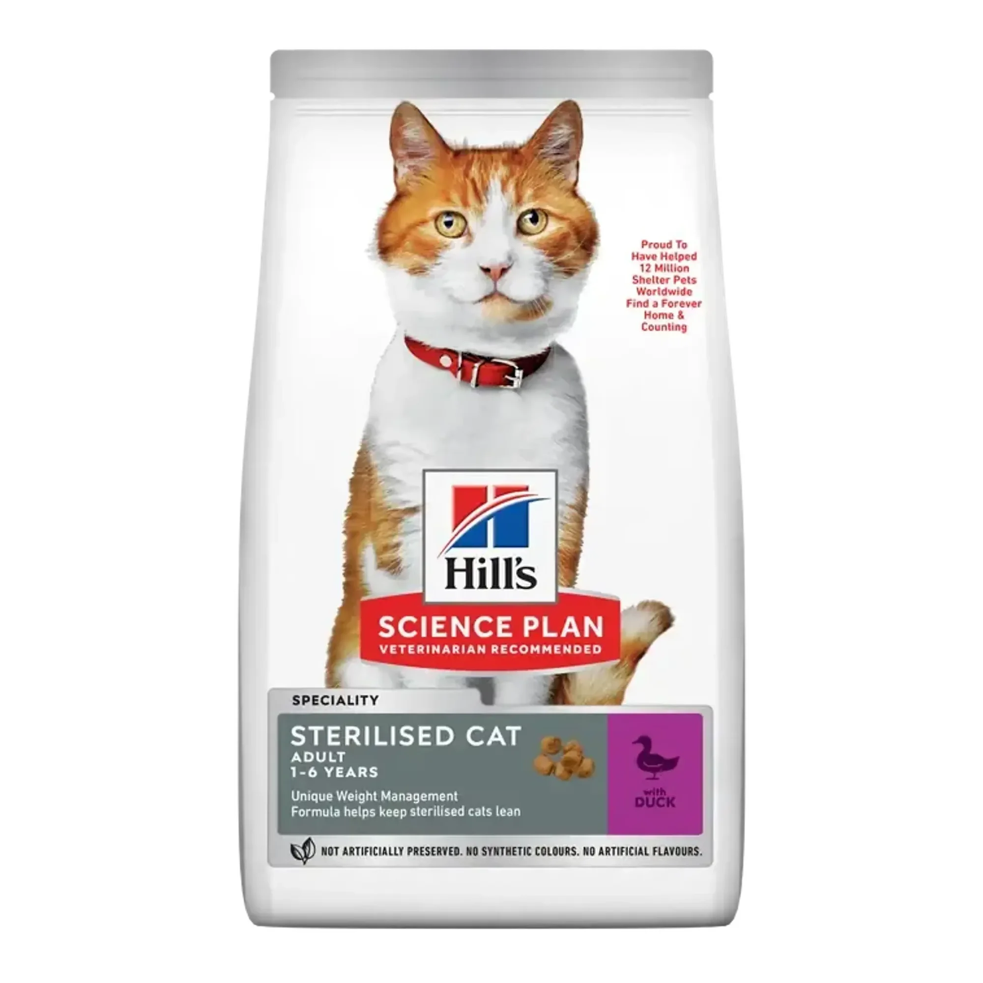 Hill's Science Plan Hill's Adult 1-6 Yaş Ördekli Kısırlaştırılmış Yetişkin Kedi Maması 3 KG
