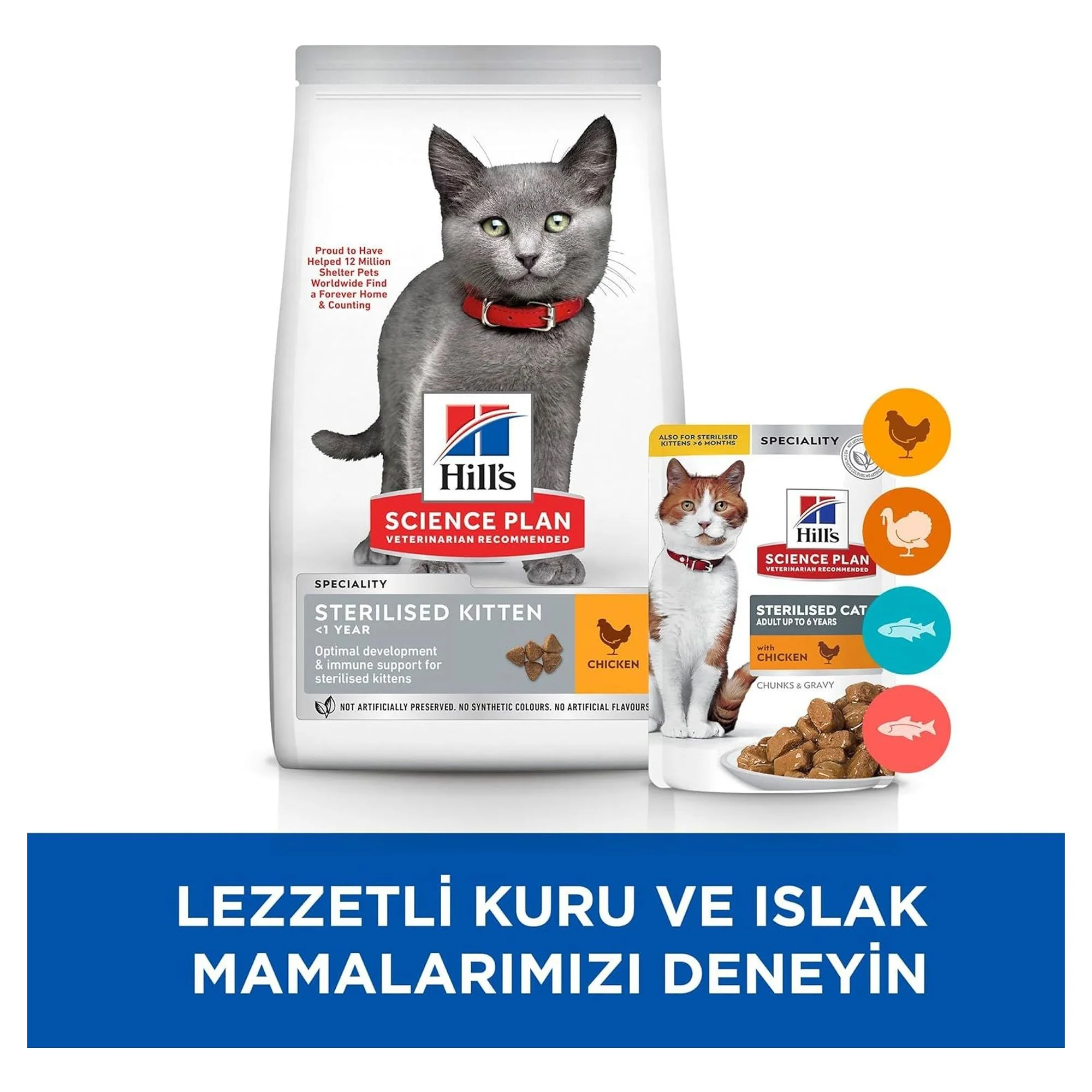 Hill's Science Plan Hill's Tavuklu Kısırlaştırılmış Yavru Kedi Maması 1.5 KG — 1.5 kg — Görsel 5