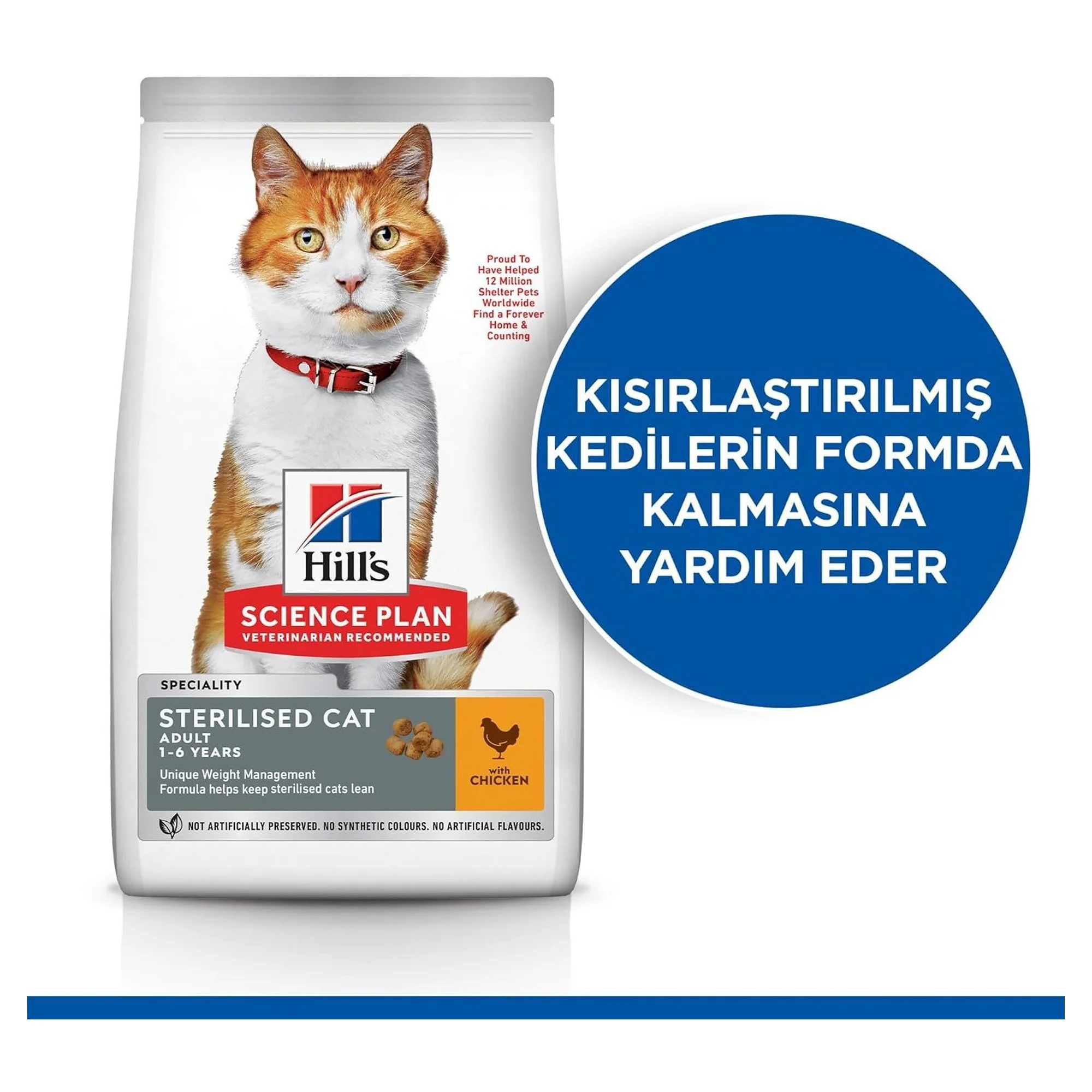 Hill's Science Plan Hill's Adult 1-6 Yaş Tavuklu Kısırlaştırılmış Yetişkin Kedi Maması 1.5 KG — 1.6 kg — Görsel 2