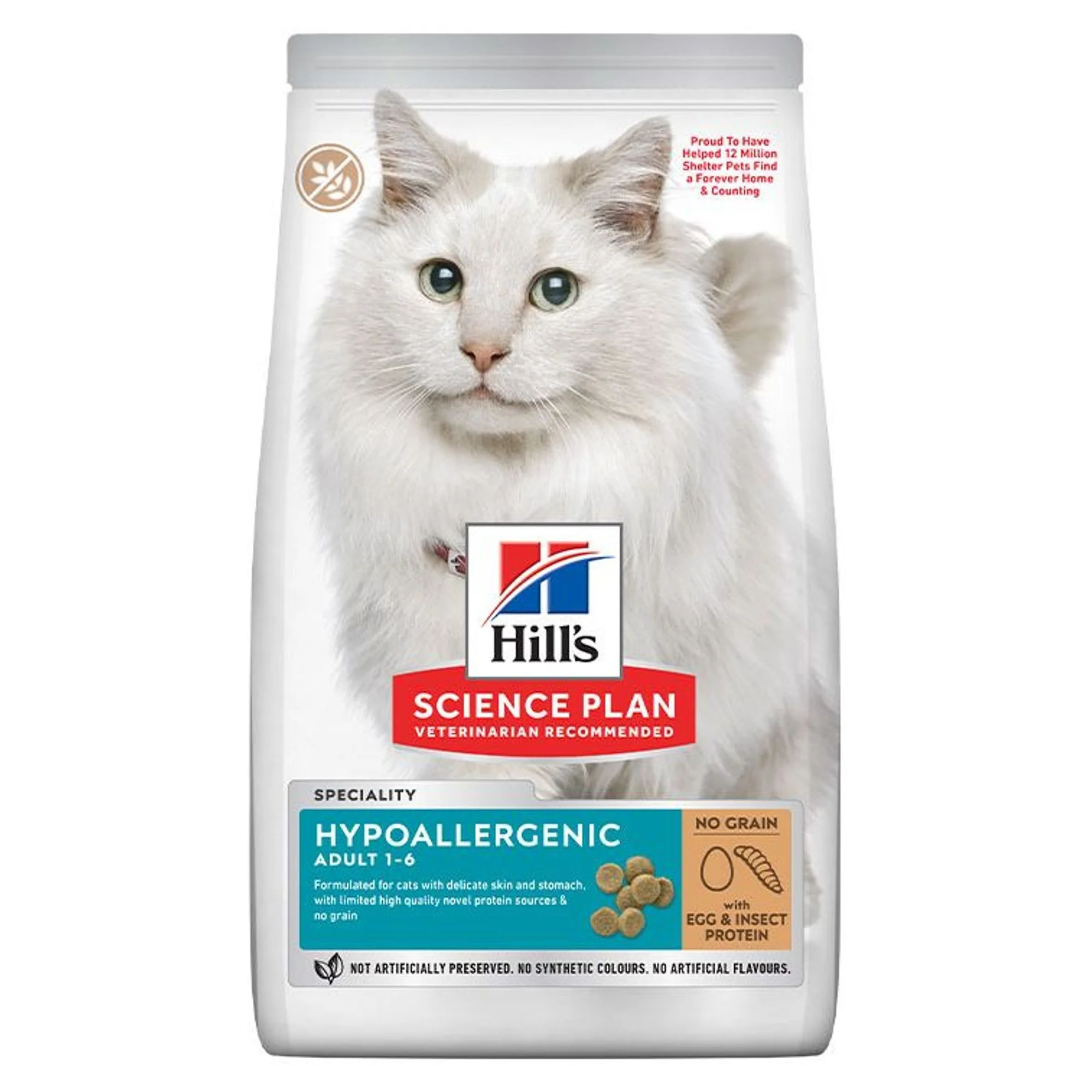 Hill's Science Plan Hill's Hipoalerjenik Yumurta ve Böcek Proteinli Yetişkin Kedi Maması 1.5 KG