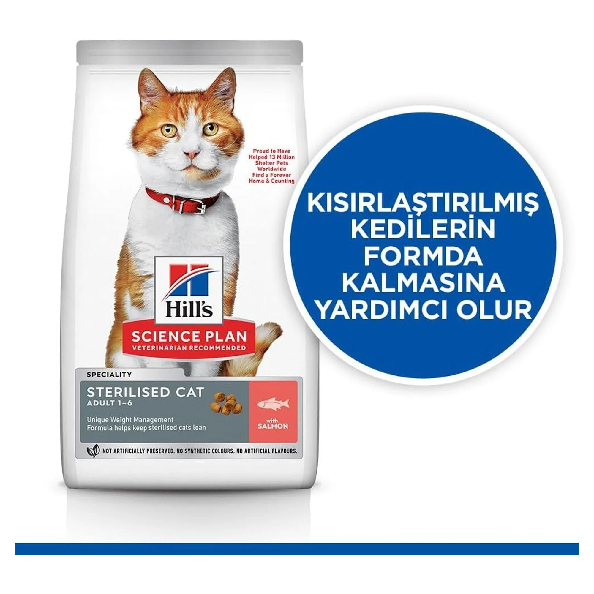 Hill's Science Plan Hill's Somonlu Kısırlaştırılmış Yetişkin Kedi Maması 8+2 KG — 10.1 kg — Görsel 2