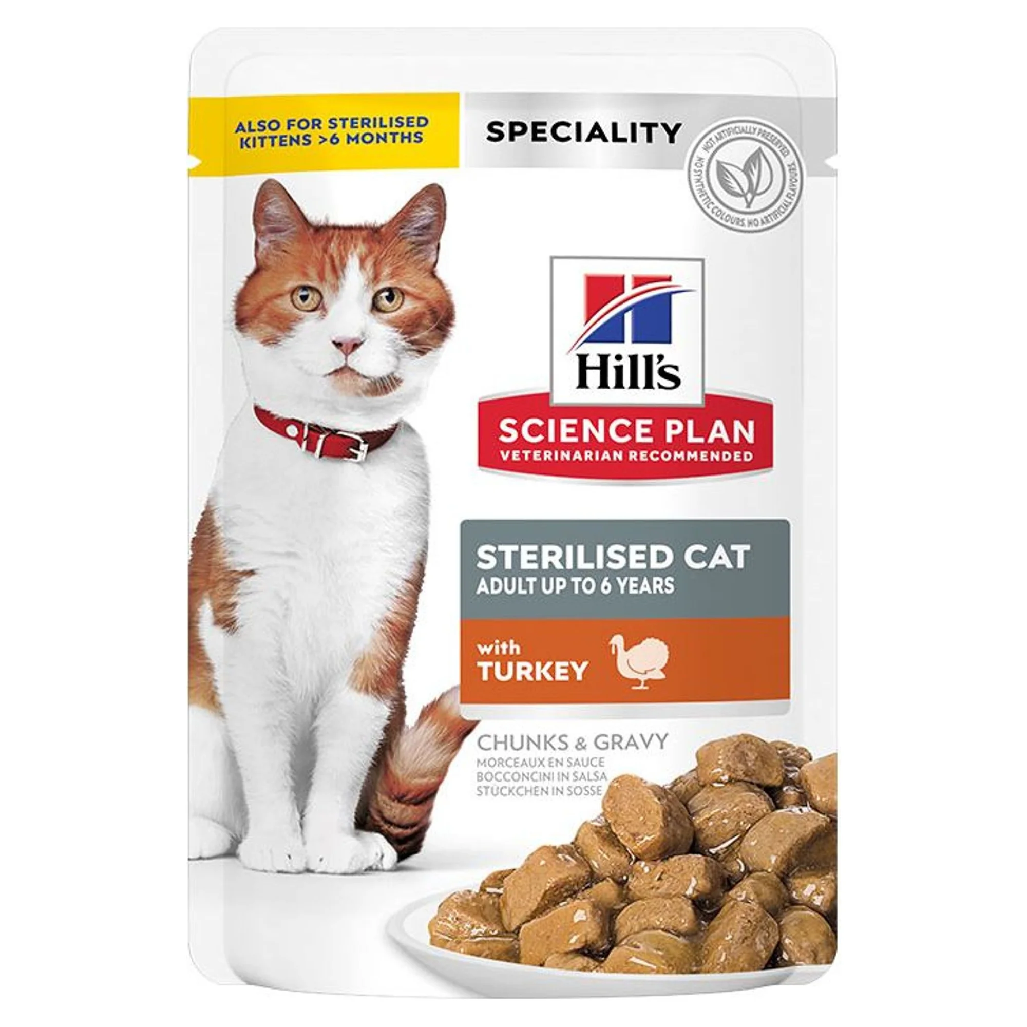 Hill's Science Plan Hill's 1+ Yaş Hindili Kısırlaştırılmış Genç Yetişkin Pouch Kedi Maması 12x85 G