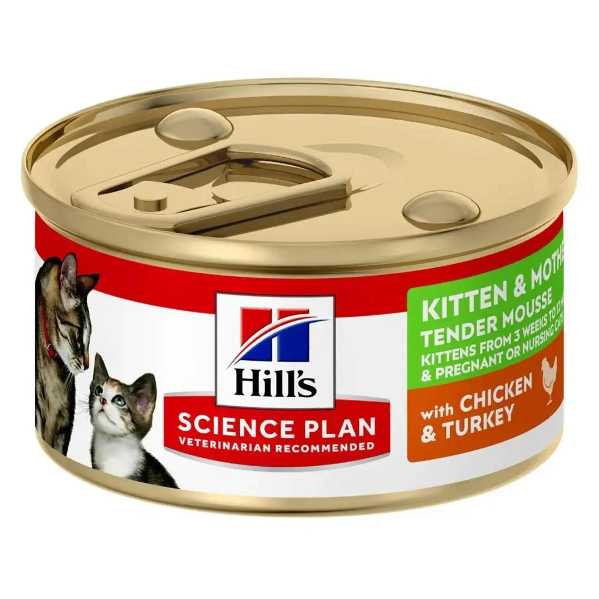 Hill's Science Plan Hill's Tavuklu & Hindili Yavru ve Anne Kediler İçin Yumuşak Püre Konserve 85 G