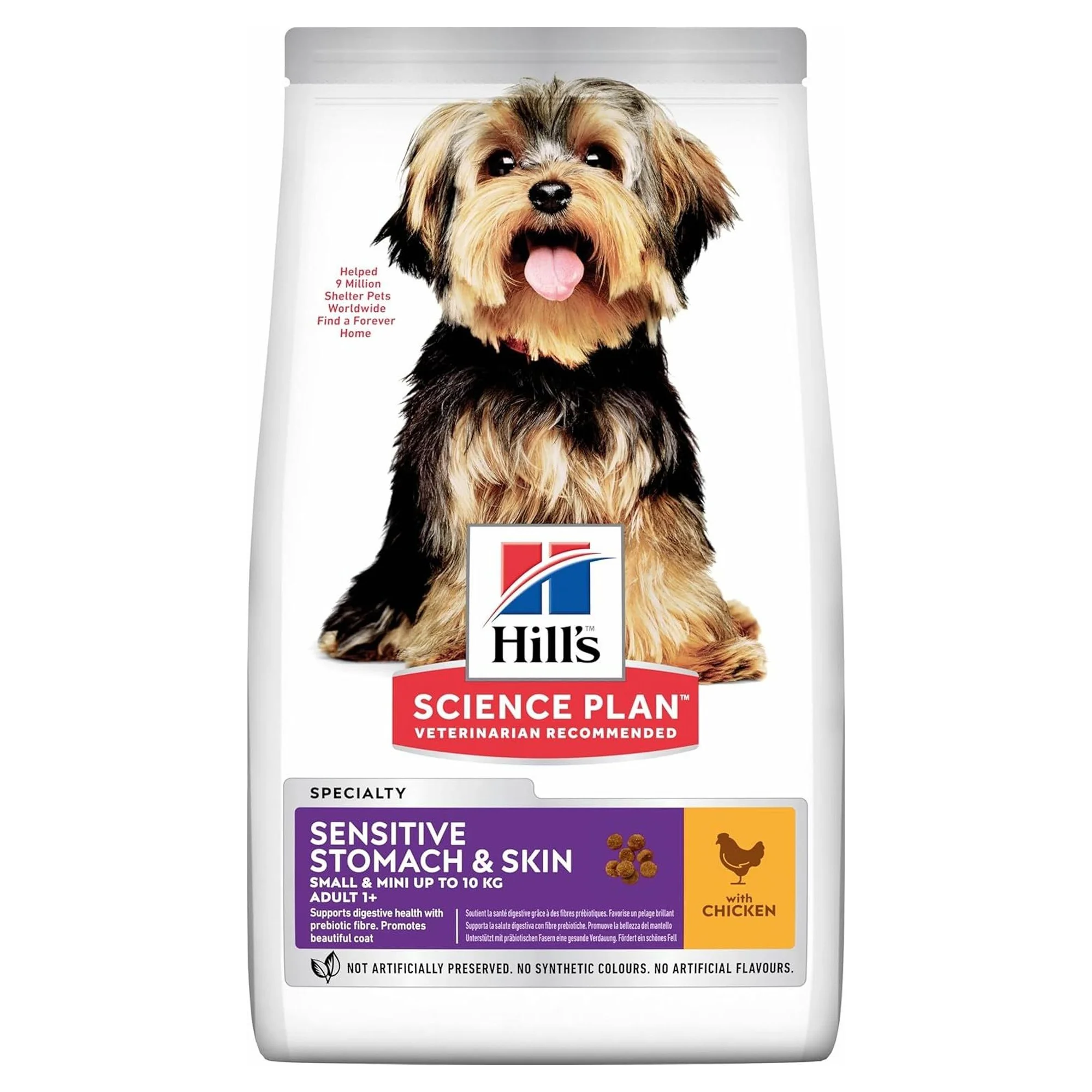 Hill's Science Plan Hill's Adult 1+ Yaş Tavuklu Hassas Mide ve Cilt İçin Küçük ve Mini Irk Yetişkin Köpek Maması 1.5 KG