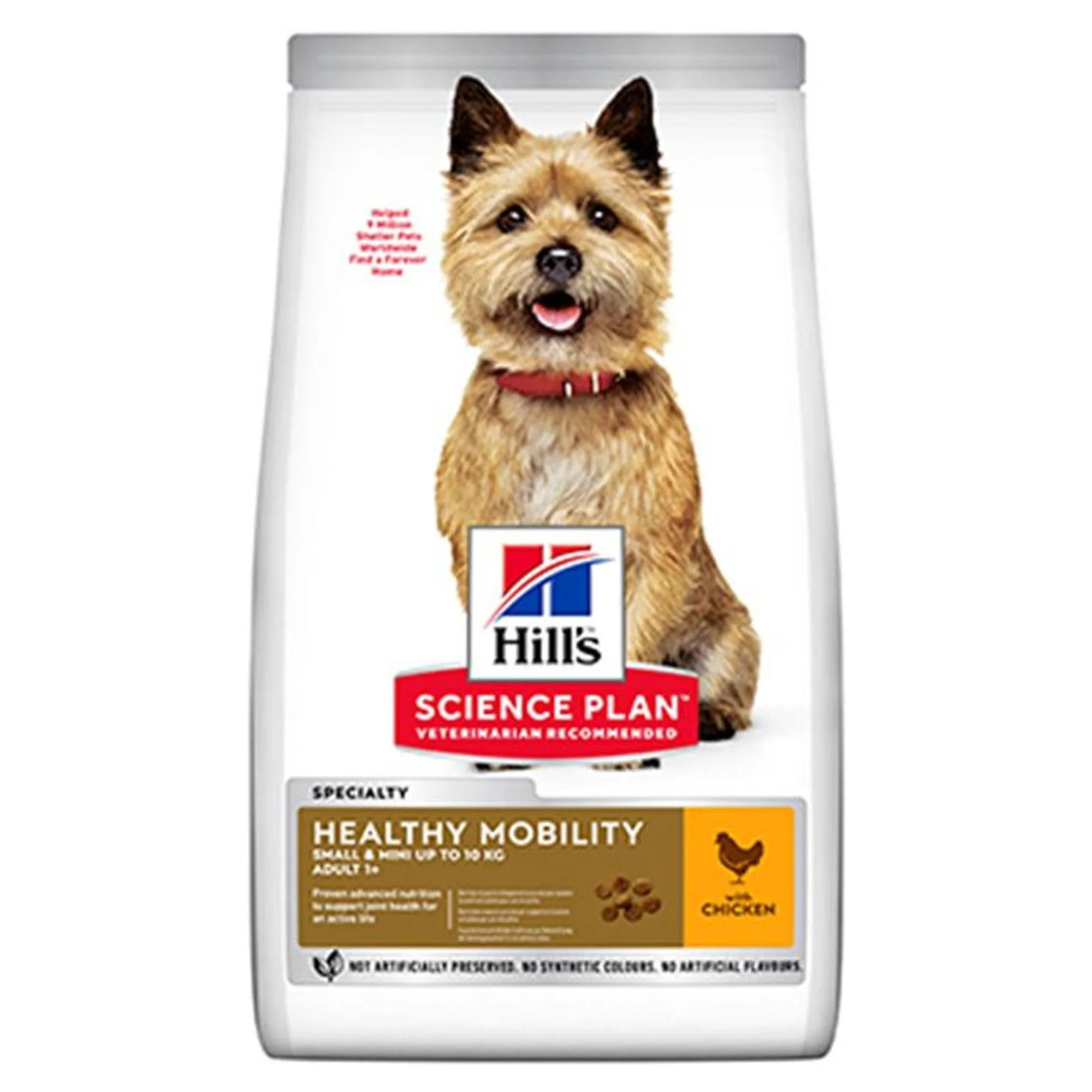 Hill's Adult 1+ Yaş Healthy Mobility Tavuklu Eklem Destekleyici Küçük ve Mini Irk Yetişkin Köpek Maması 1.5 KG