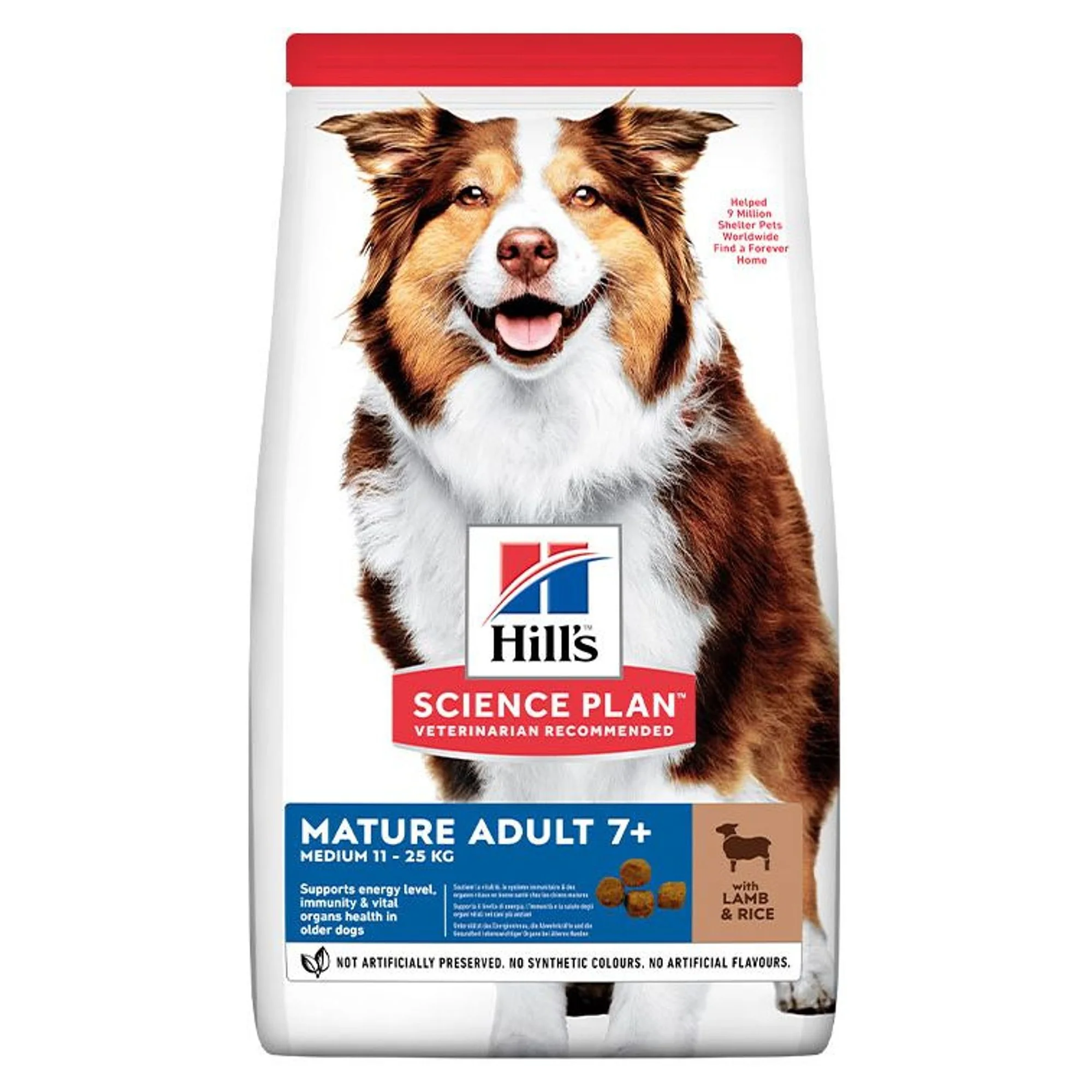 Hill's Science Plan Hill's Mature Adult 7+ Yaş Pirinç ve Kuzu Etli Yaşlı Köpek Maması 2.5 KG