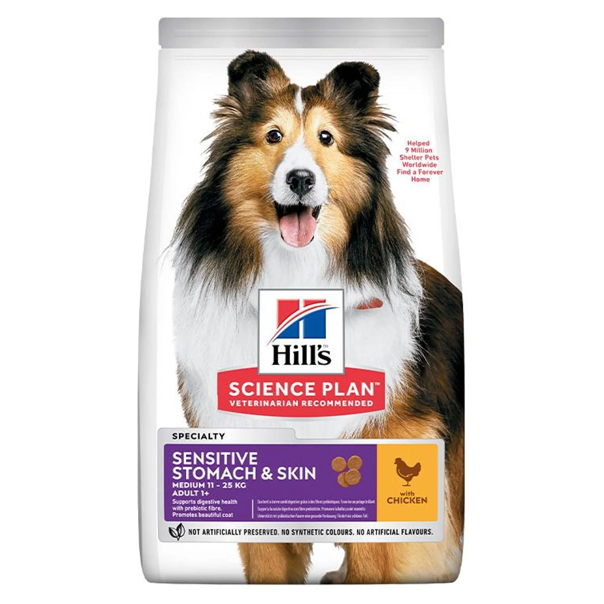Hill's Science Plan Hill's Science Plan Sensitive Stomach & Skin Tavuklu Orta ve Büyük Irk Yetişkin Köpek Maması 2.5 KG