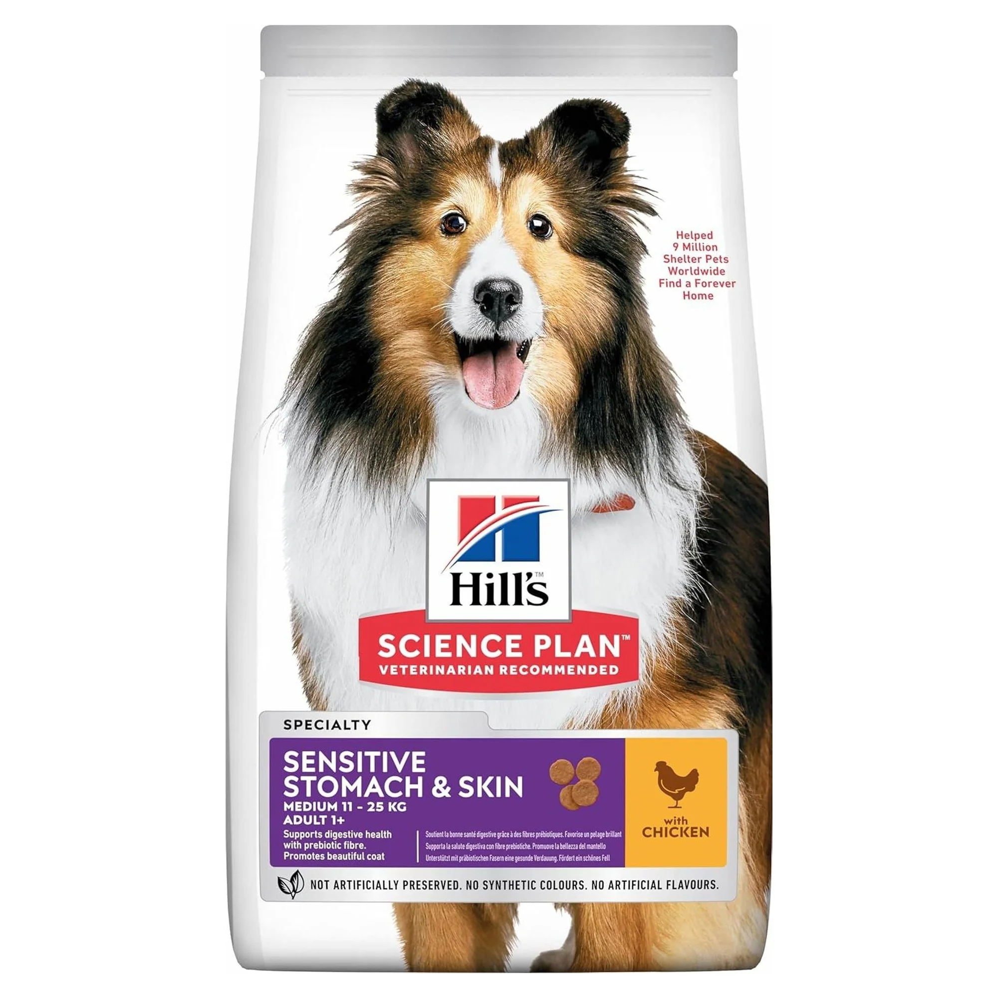Hill's Science Plan Sensitive Stomach & Skin Tavuklu Orta ve Büyük Irk Yetişkin Köpek Maması 2.5 KG