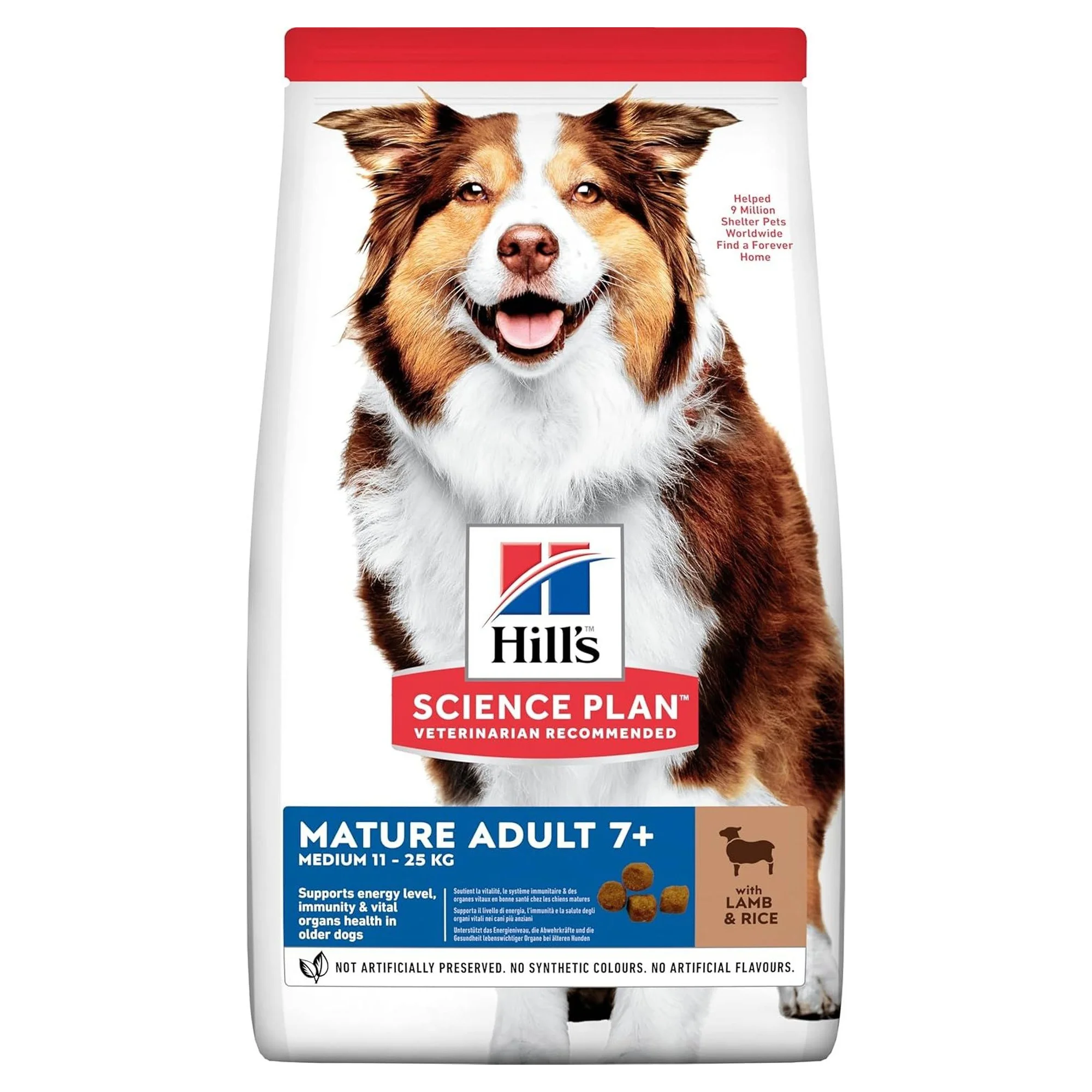 Hill's Science Plan Hill's Mature Adult 7+ Yaş Pirinç ve Kuzu Etli Orta Irk Yaşlı Köpek Maması 12+2 KG
