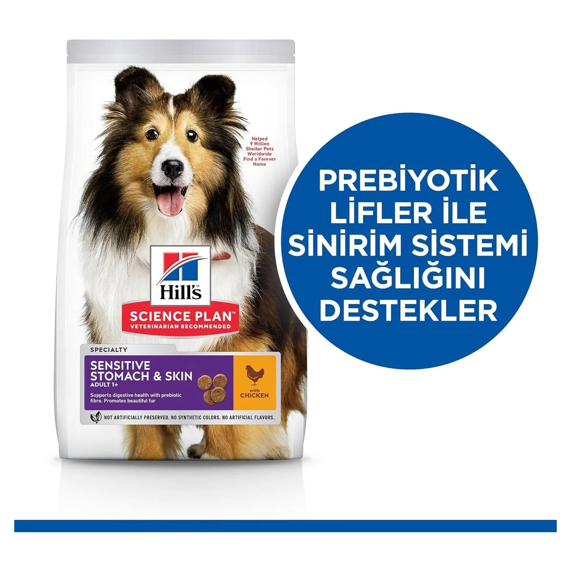 Hill's Science Plan Hill's Adult 1+ Yaş Tavuklu Hassas Mide ve Deri İçin Yetişkin Köpek Maması 14 KG — Hassas Sindirim, 14.2 kg — Görsel 2