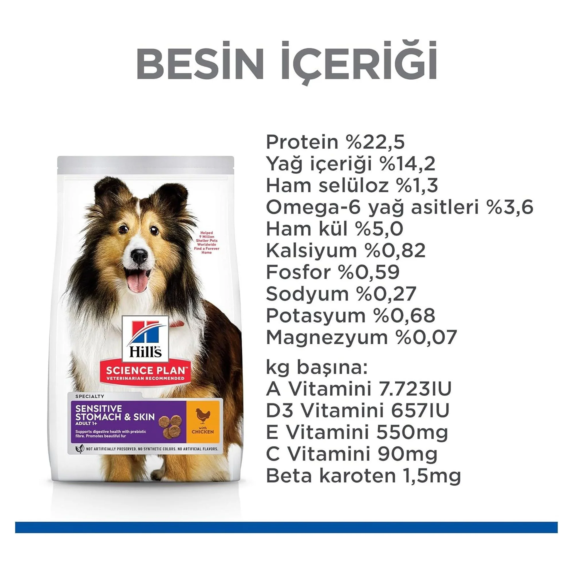 Hill's Science Plan Hill's Adult 1+ Yaş Tavuklu Hassas Mide ve Deri İçin Yetişkin Köpek Maması 14 KG — Hassas Sindirim, 14.2 kg — Görsel 4
