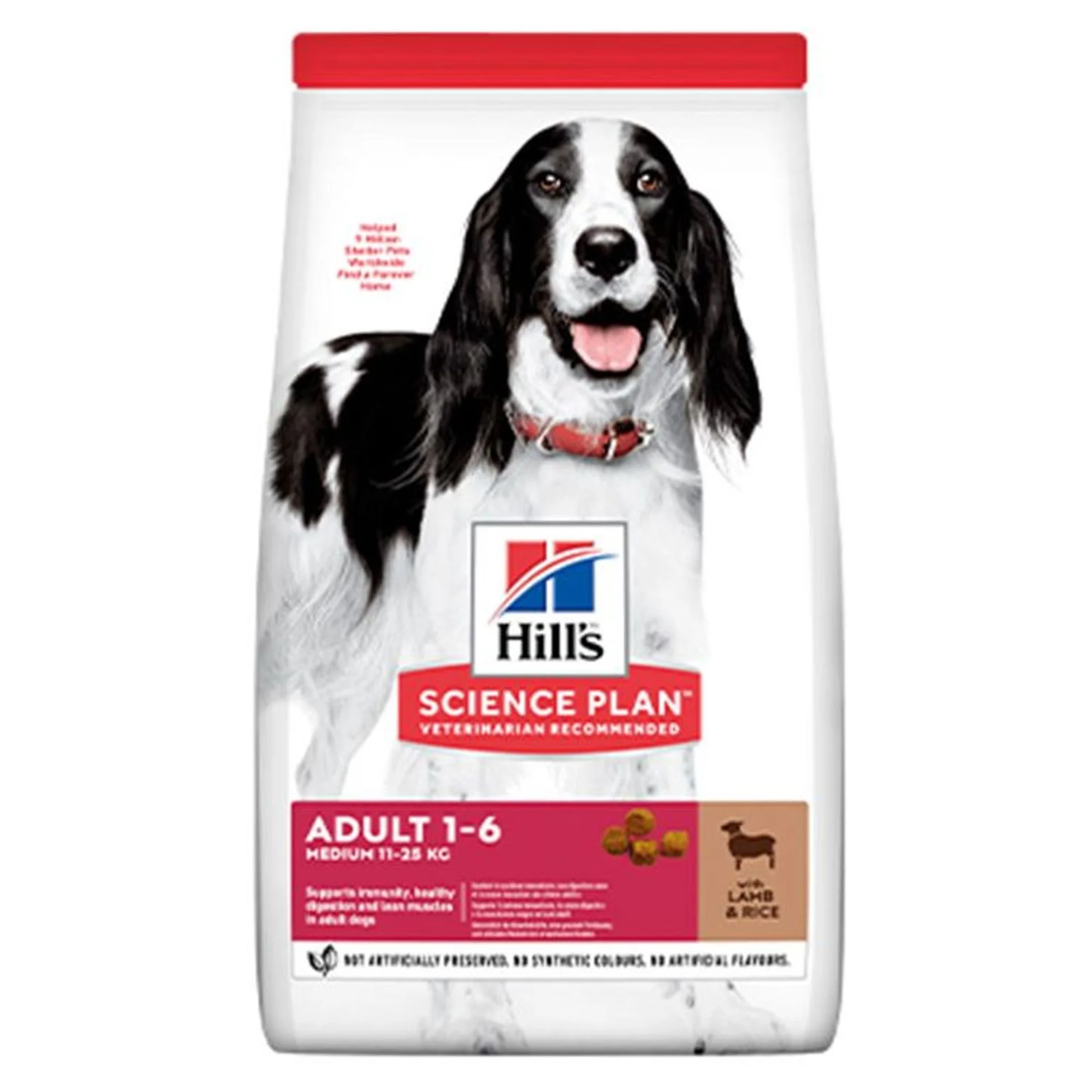 Hill's Science Plan Hill's Adult 1-6 Yaş Pirinç ve Kuzu Etli Orta Irk Yetişkin Köpek Maması 12+2 KG