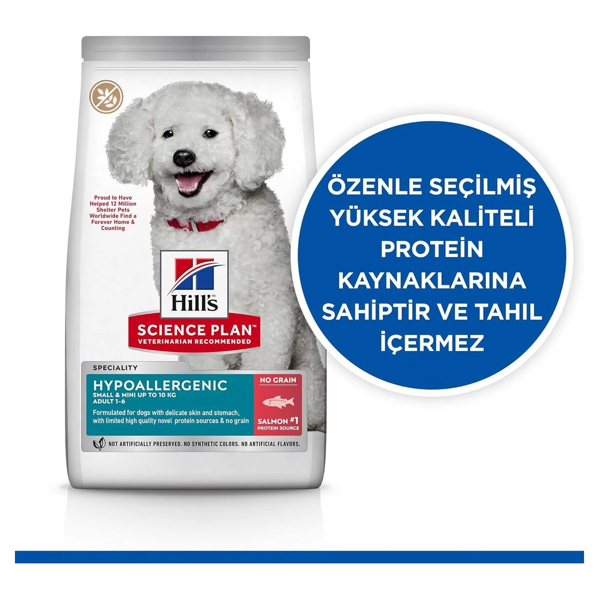 Hill's Science Plan Hill's Somonlu Hipoalerjenik Küçük ve Mini Irk Yetişkin Köpek Maması 6 KG — Hassas Sindirim, 6 kg — Görsel 2