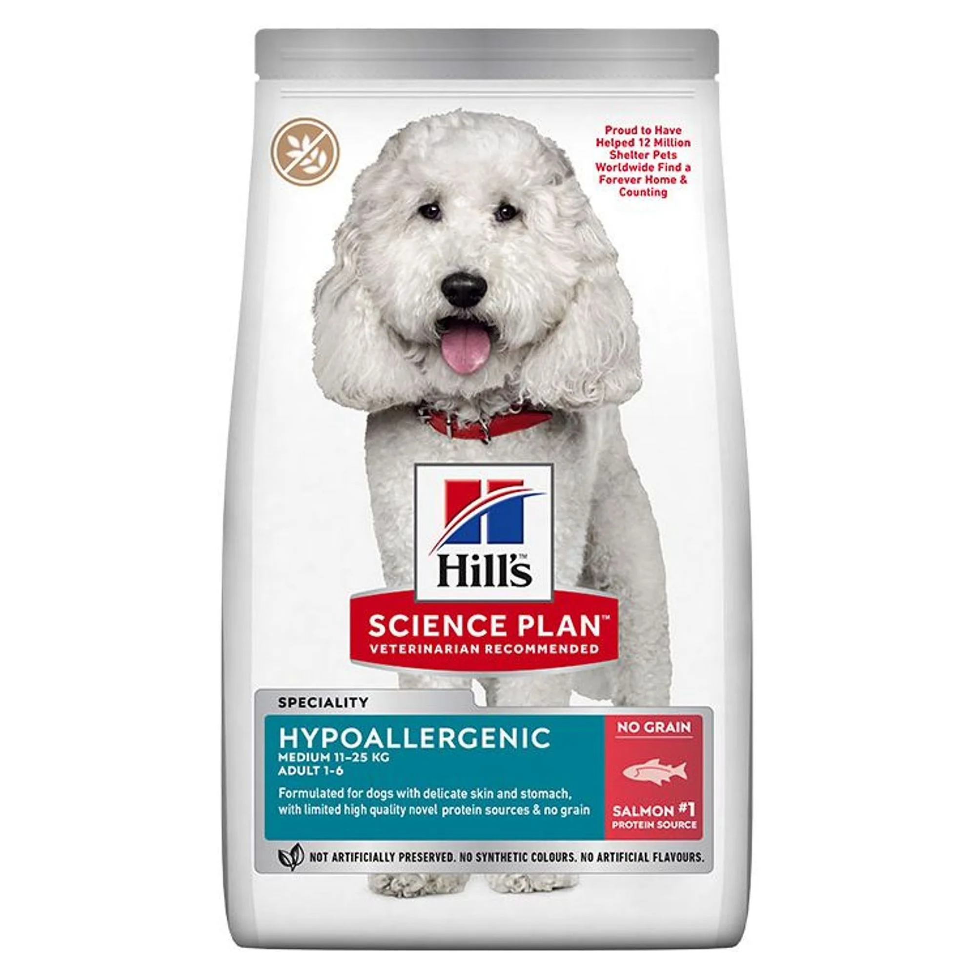 Hill's Science Plan Hill's Somonlu Hipoalerjenik Orta Irk Yetişkin Köpek Maması 2.5 KG