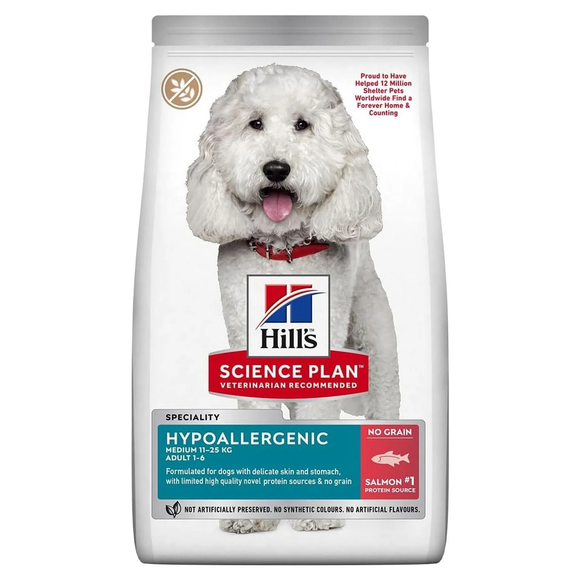 Hill's Science Plan Hill's Somonlu Hipoalerjenik Orta Irk Yetişkin Köpek Maması 10+2 KG