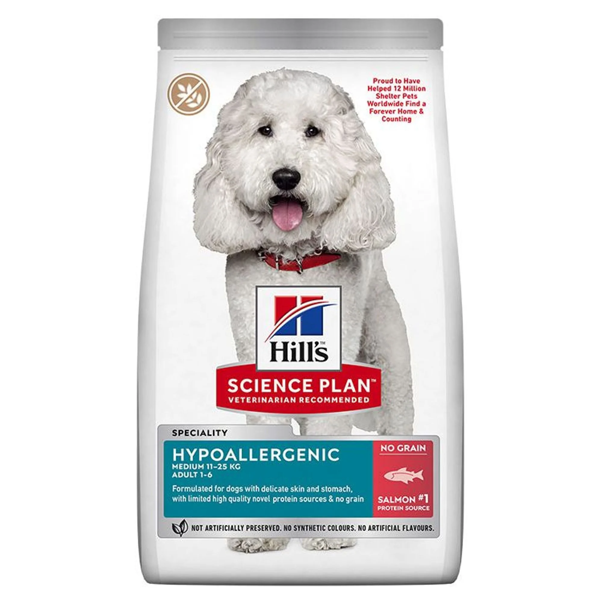 Hill's Science Plan Hill's Somonlu Hipoalerjenik Orta Irk Yetişkin Köpek Maması 10+2 KG