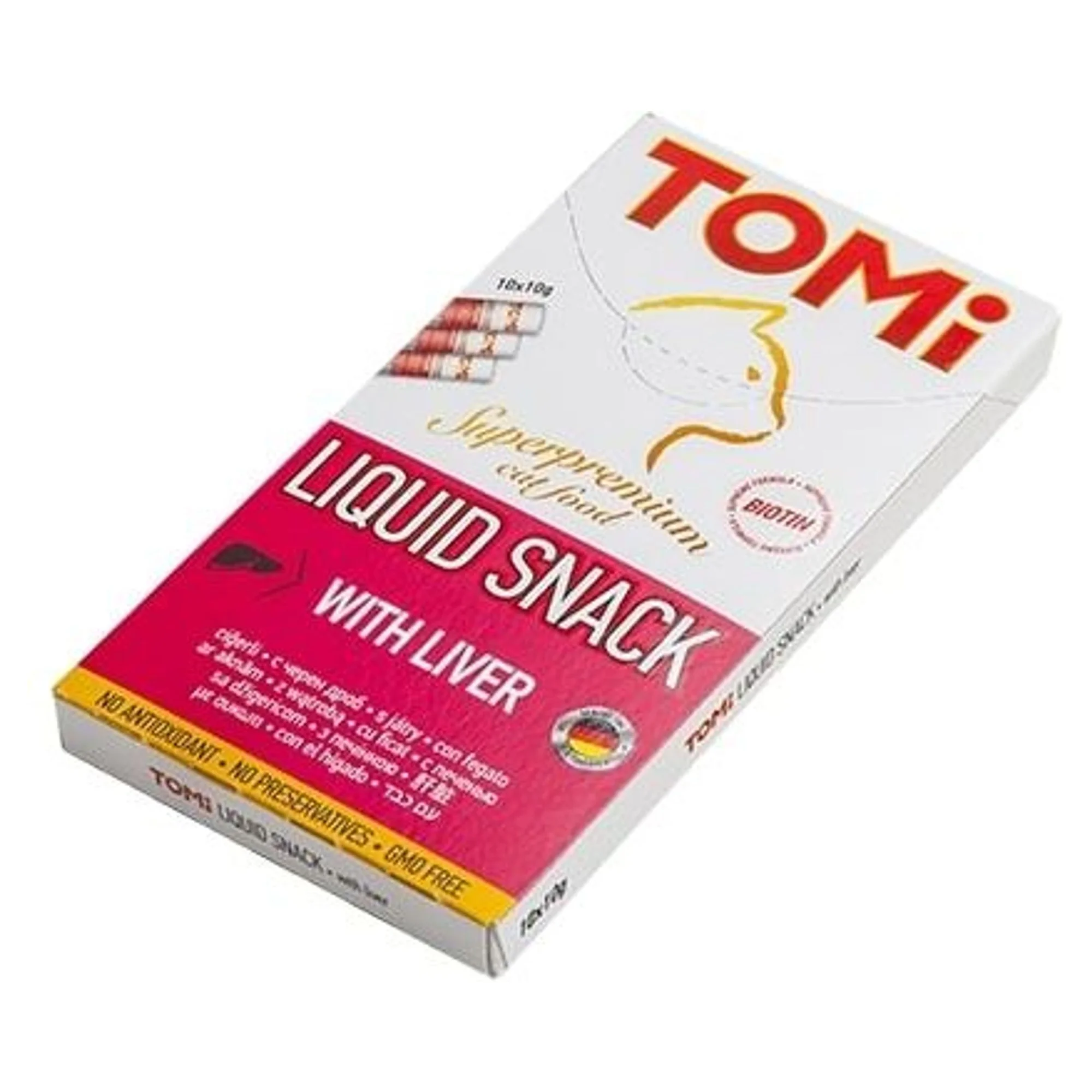 Tomi Kümes Hayvanlı ve Biotinli Atıştırmalık Kedi Kreması 10x10 G