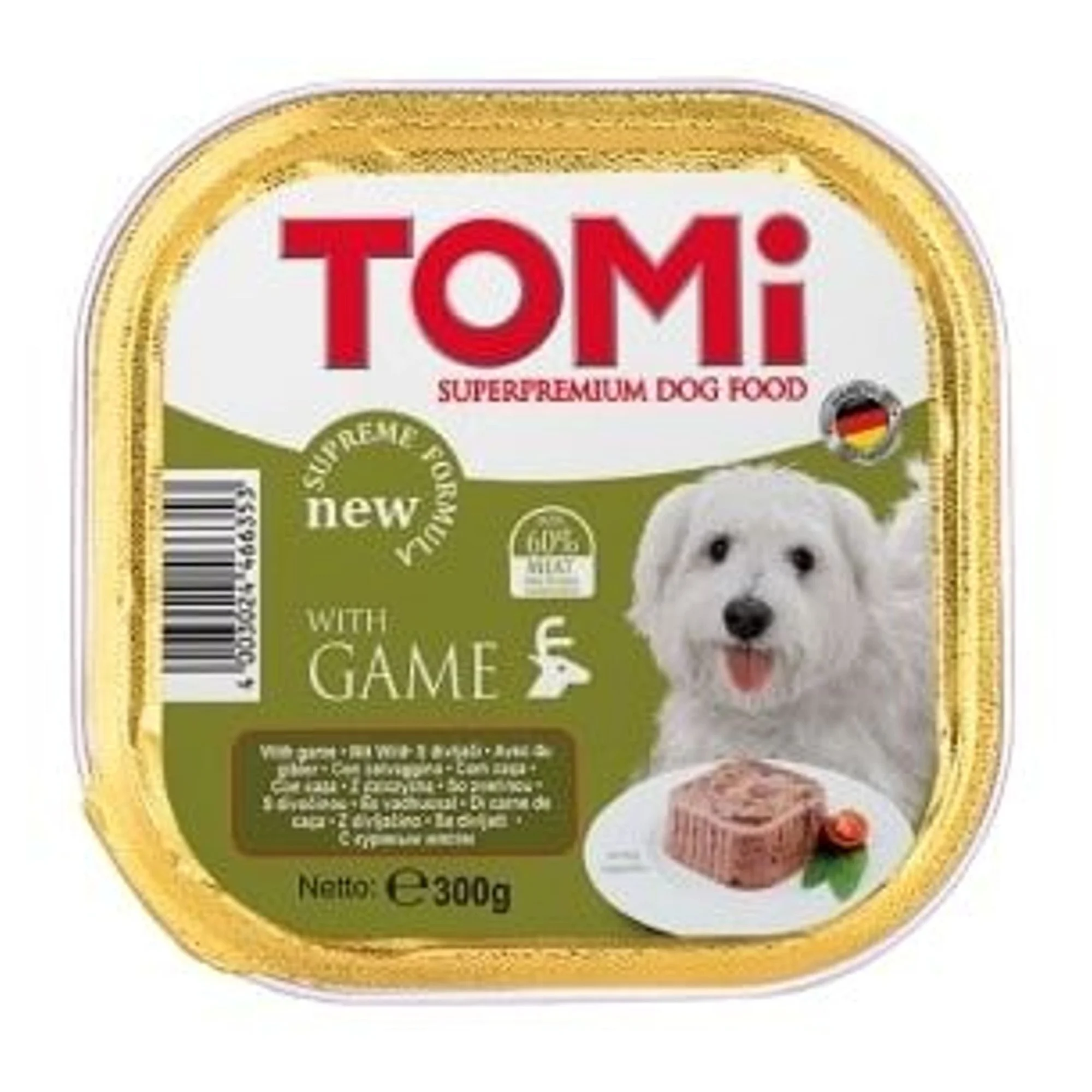 Tomi Yaban Hayvanlı Pate Yetişkin Köpek Konservesi 300 G