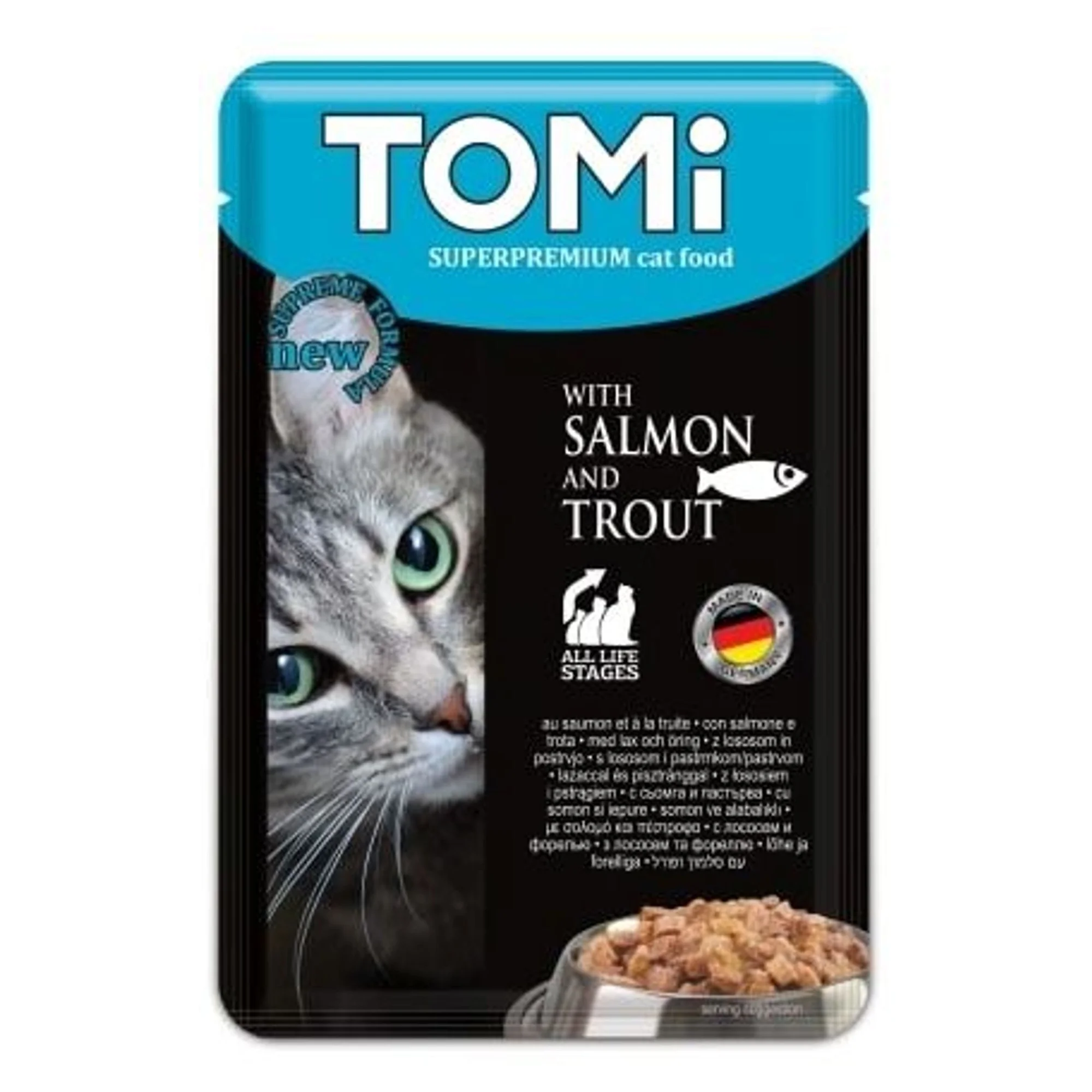 Tomi Somon ve Alabalık Yetişkin Kedi Yaş Mama 100 G
