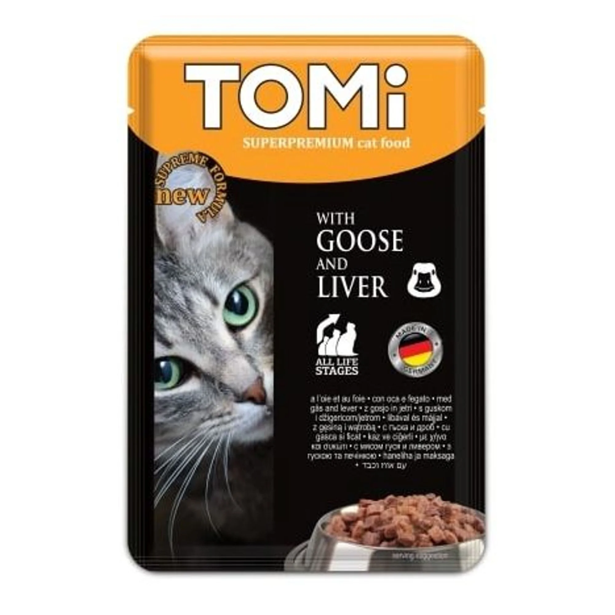 Tomi Kaz ve Ciğer Yetişkin Kedi Yaş Mama 100 G