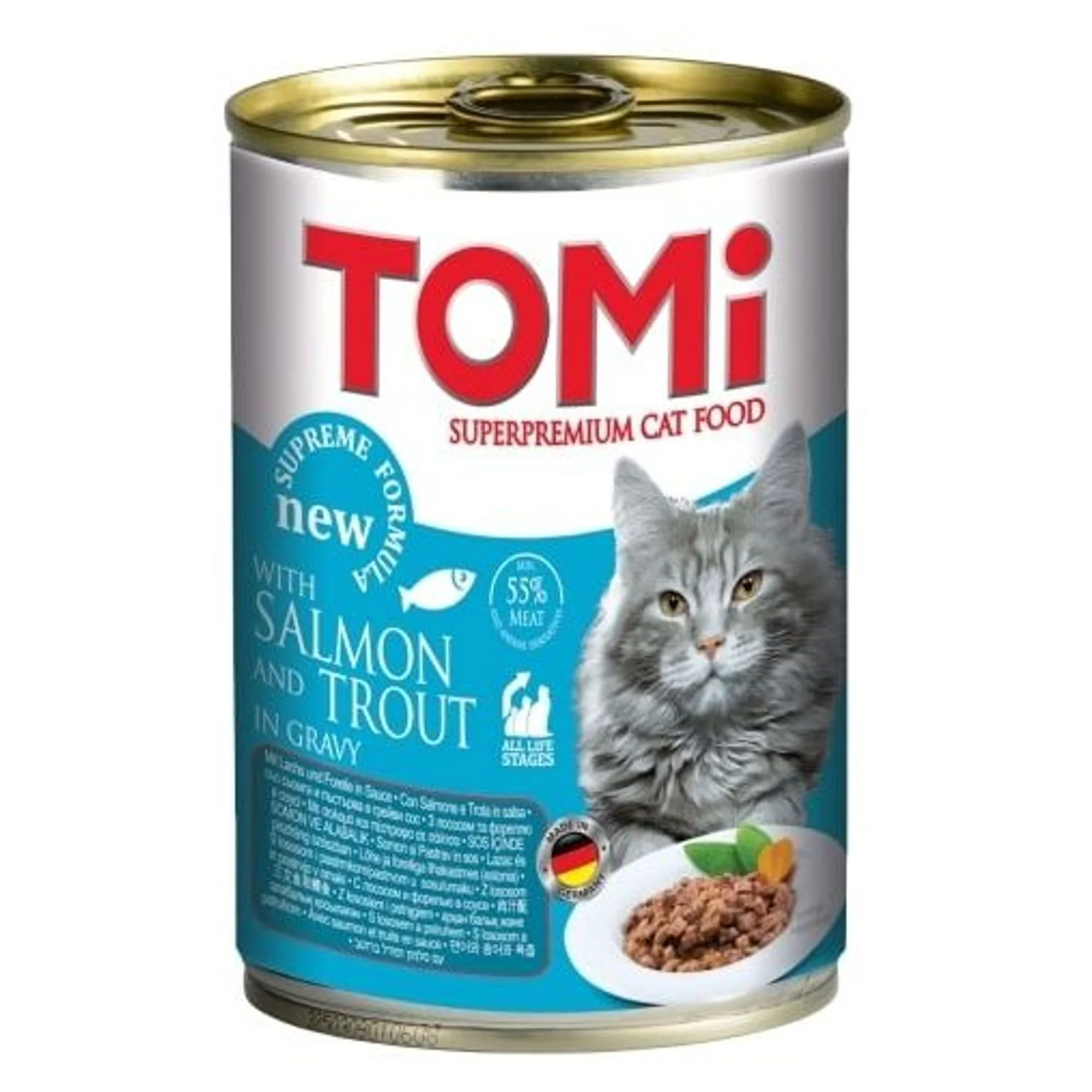 Tomi Somonlu ve Alabalıklı Yetişkin Kedi Konservesi 400 G