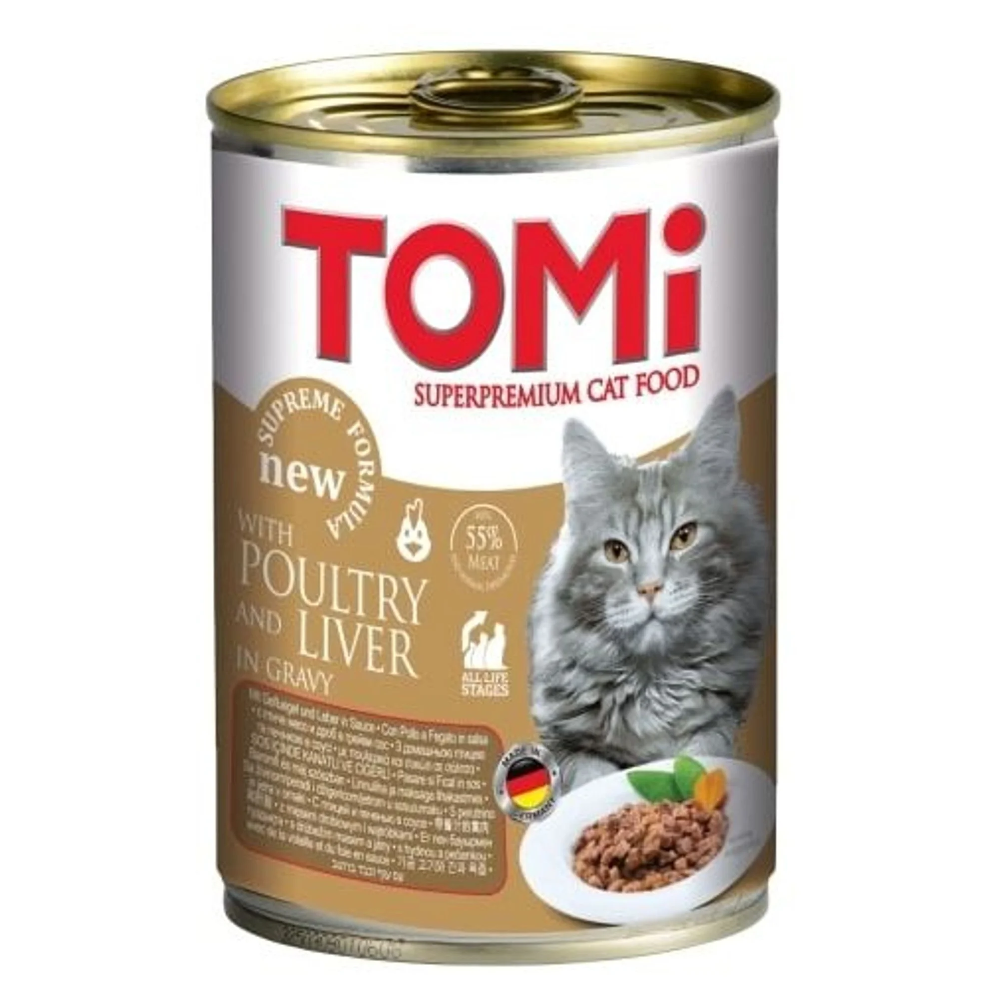 Tomi Kümes Hayvanlı Yetişkin Kedi Konservesi 400 G