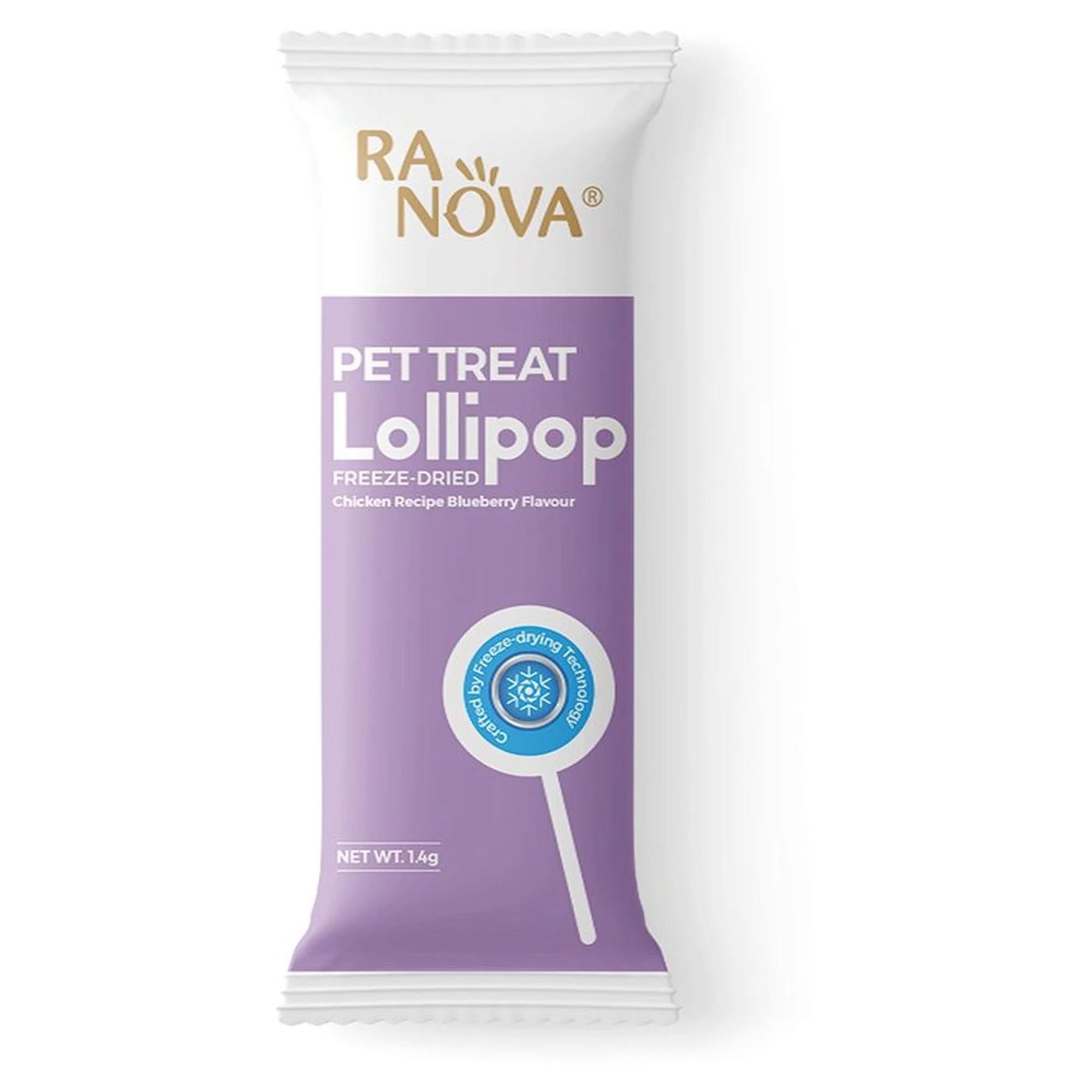 Ranova Yaban Mersini Aromalı Dondurularak Kurutulmuş Kedi Ödülü Lolipop 1.4 G