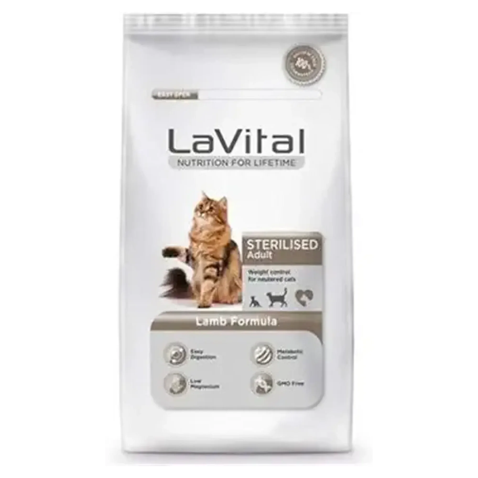 Lavital Kısırlaştırılmış Kediler İçin Kuzulu Yetişkin Kedi Maması 12 KG