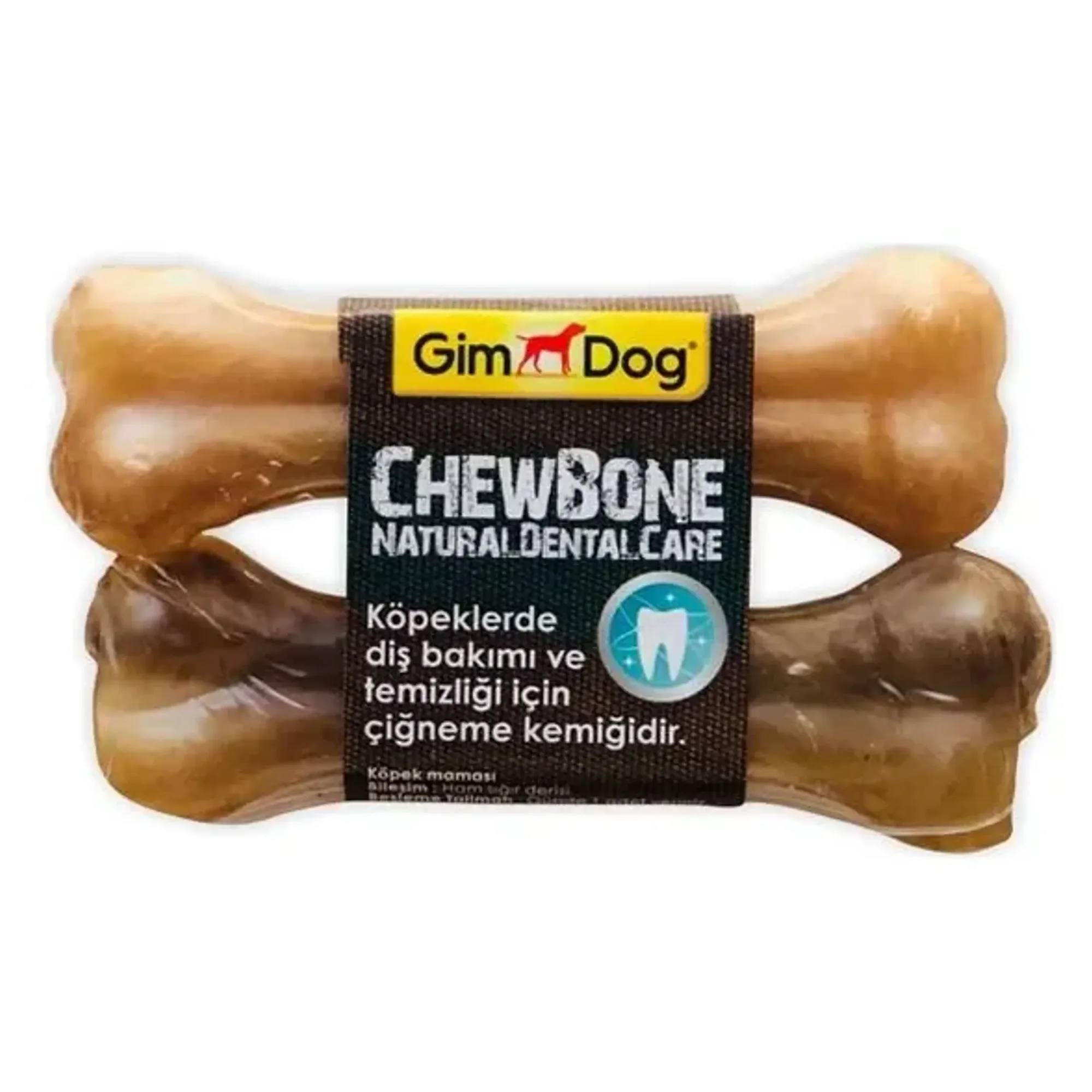 GimDog Mordimi Press Kemik 14 CM - 2li Naturel